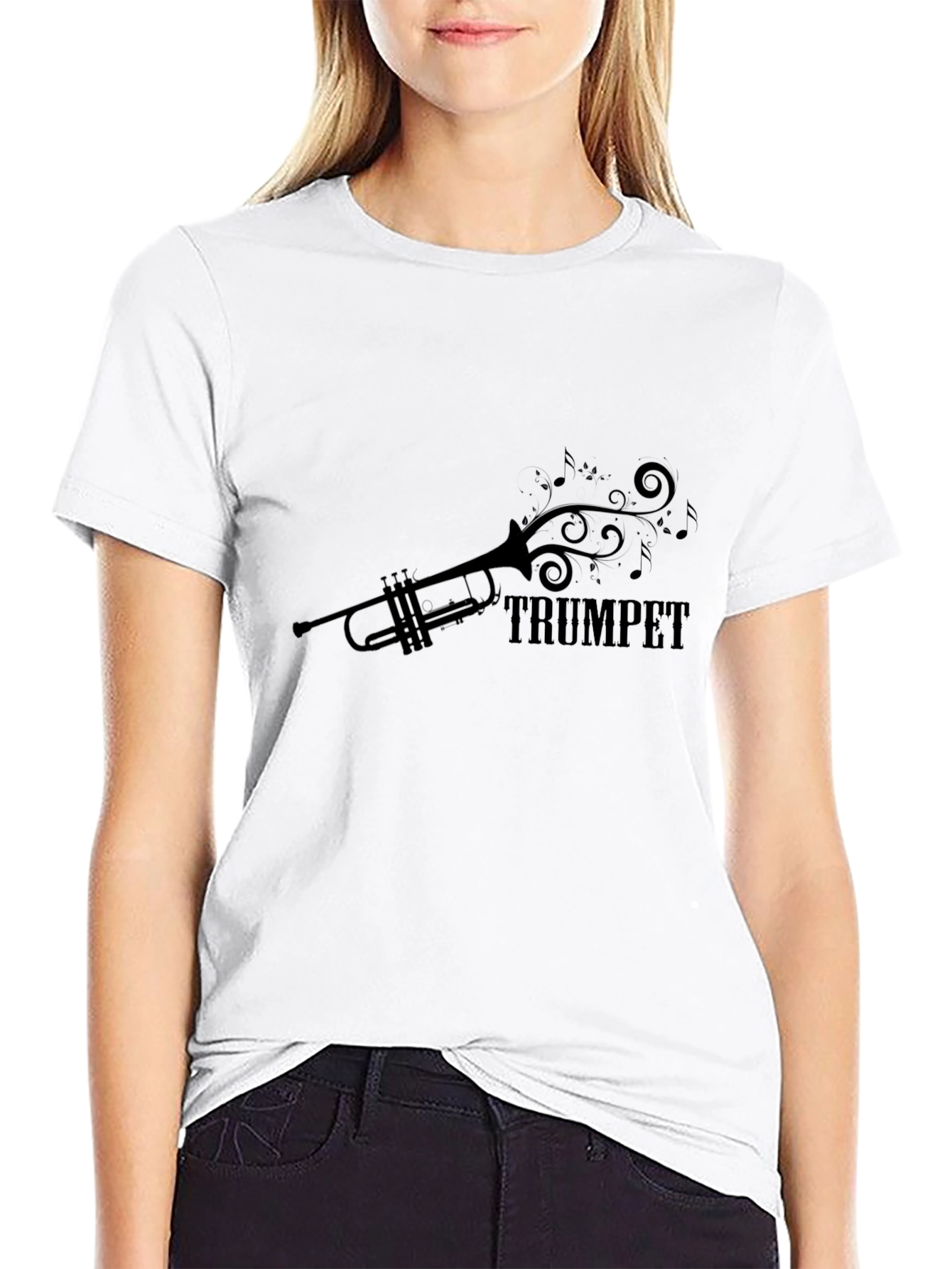 Trumpet Music Black T-Shirt