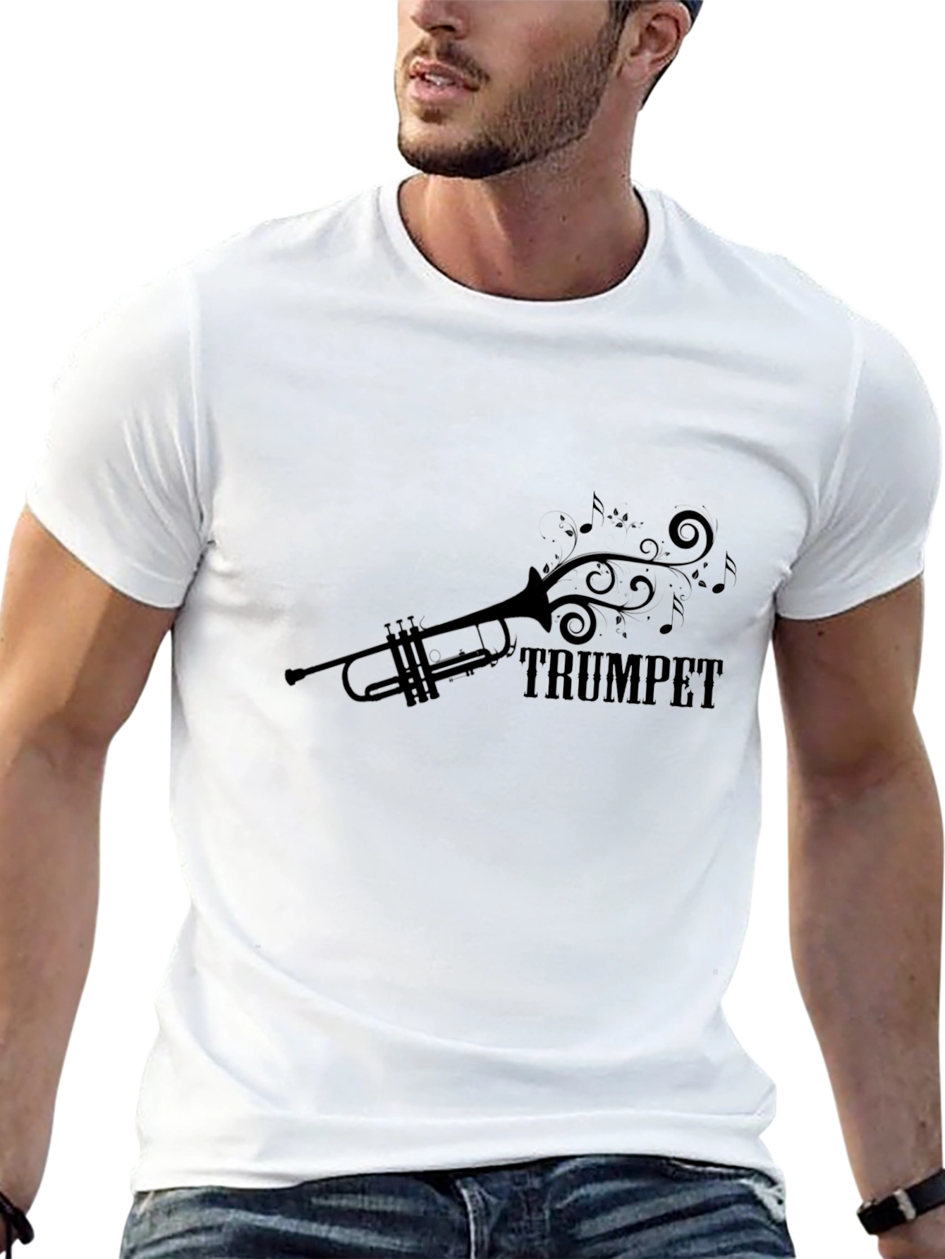 Trumpet Music Black T-Shirt