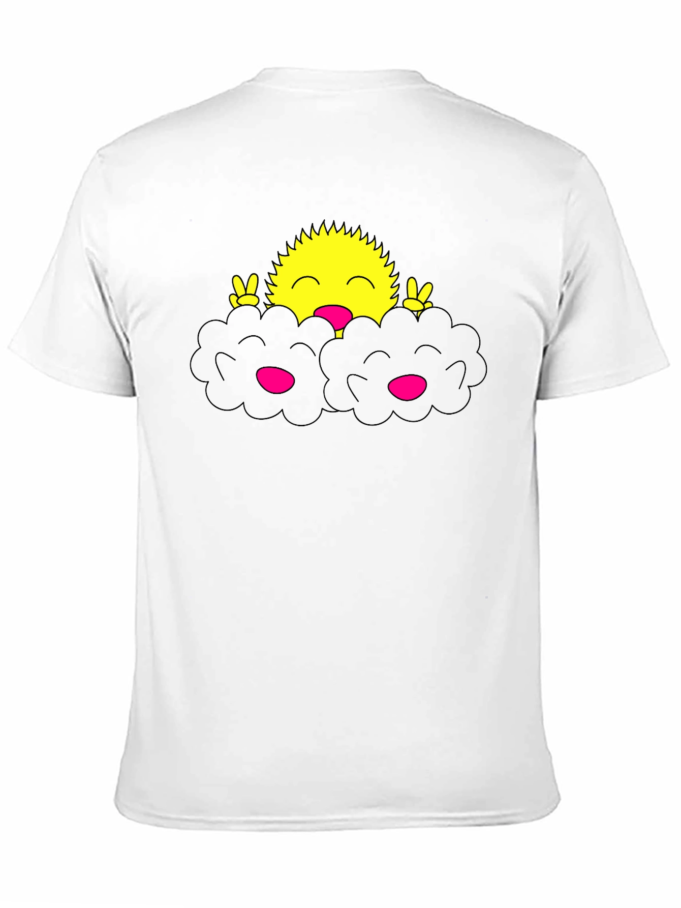 Smiling Sun Peeking From Clouds T-Shirt