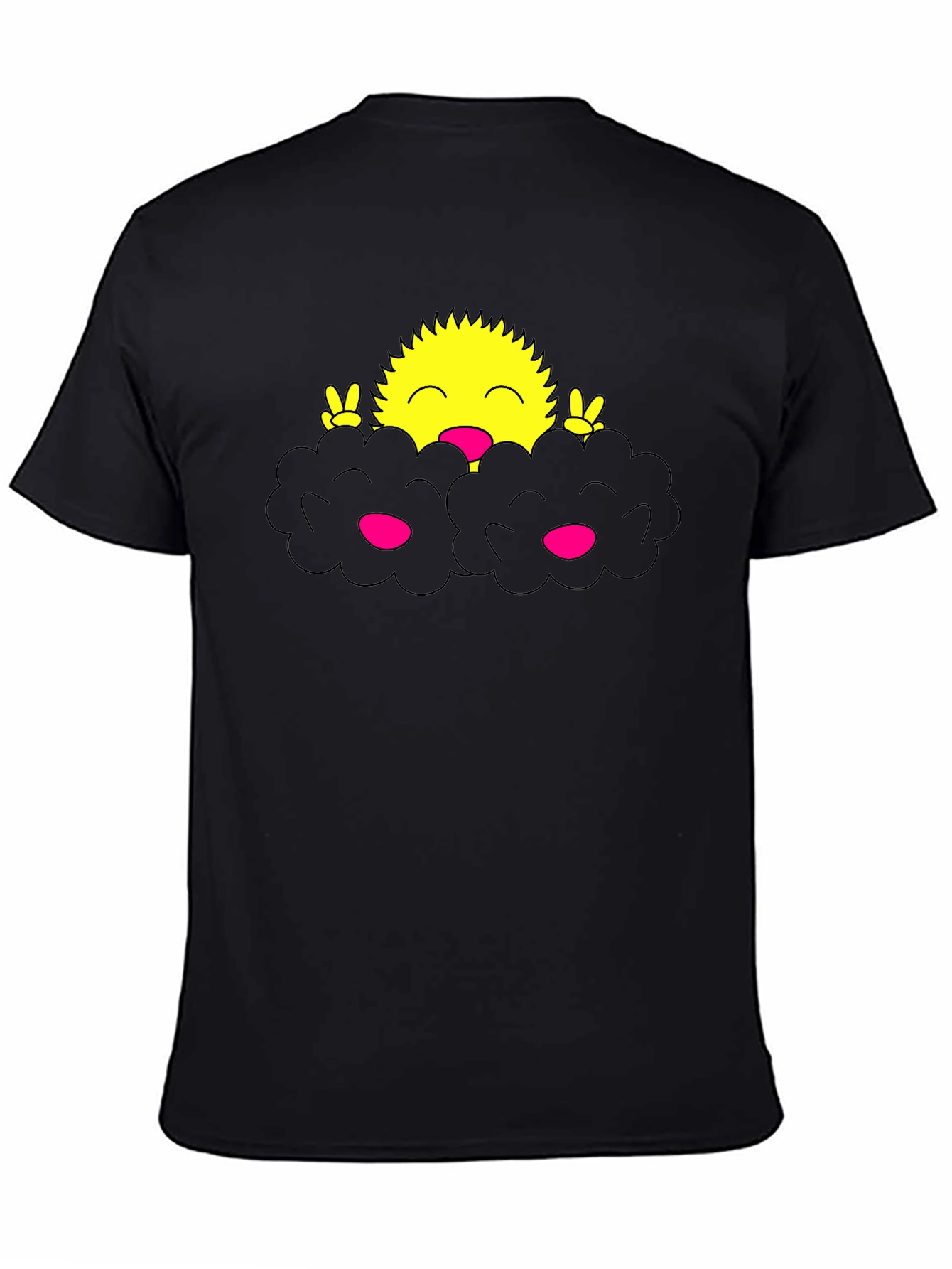 Smiling Sun Peeking From Clouds T-Shirt