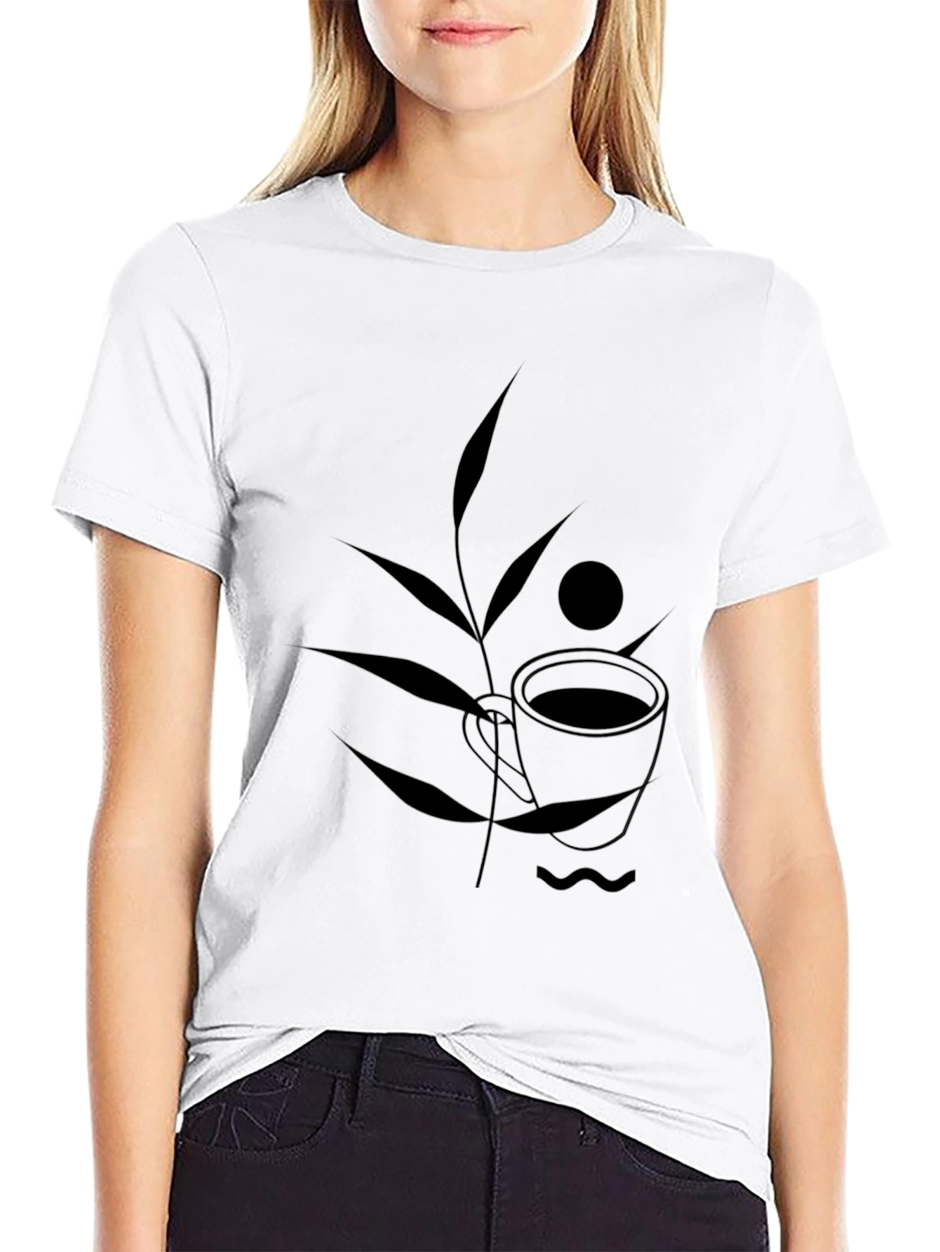 Minimalist Coffee Cup Graphic T-Shirt