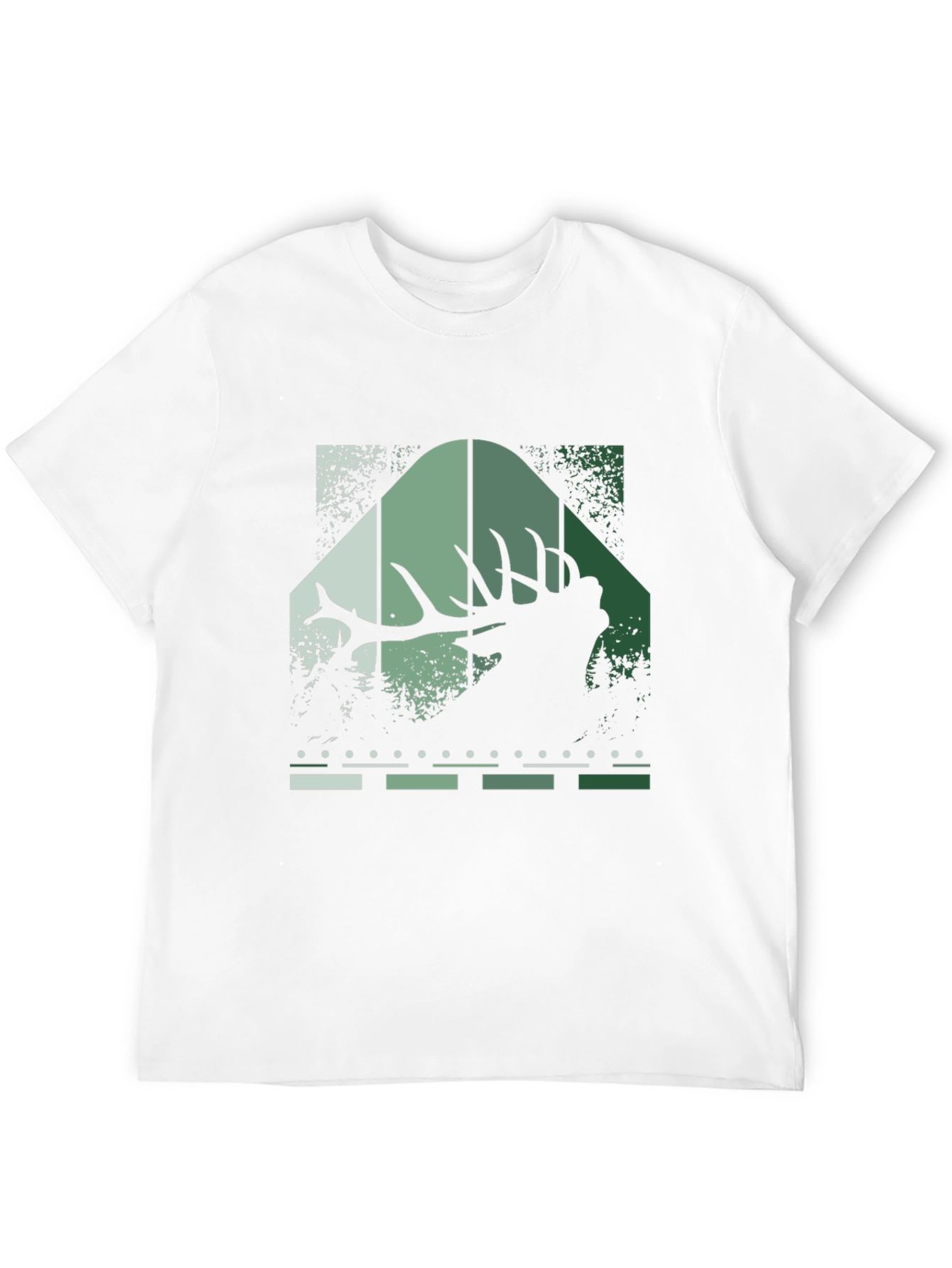 Elk Silhouette Graphic Print Tee - Nature Inspired Style