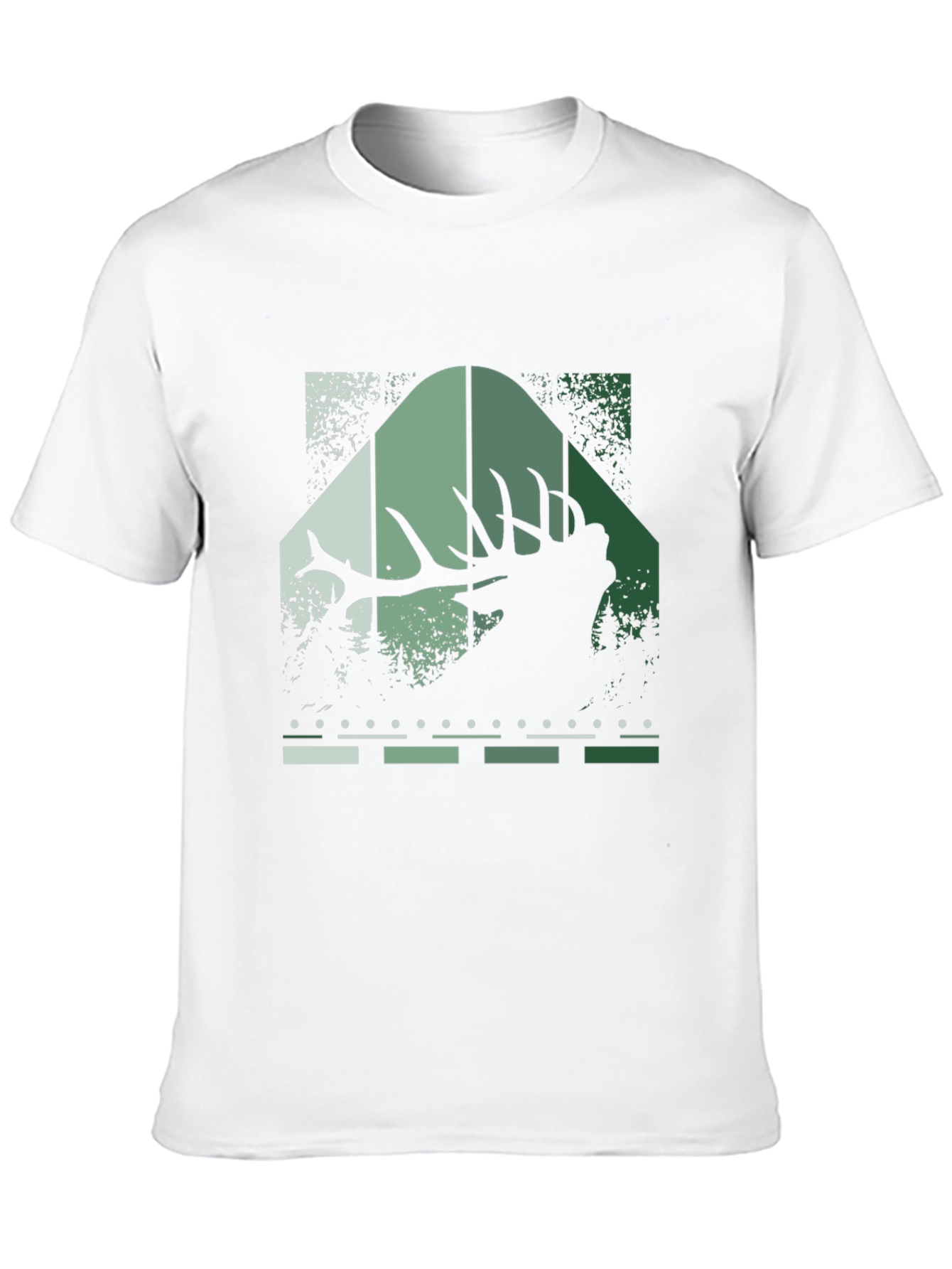 Elk Silhouette Graphic Print Tee - Nature Inspired Style