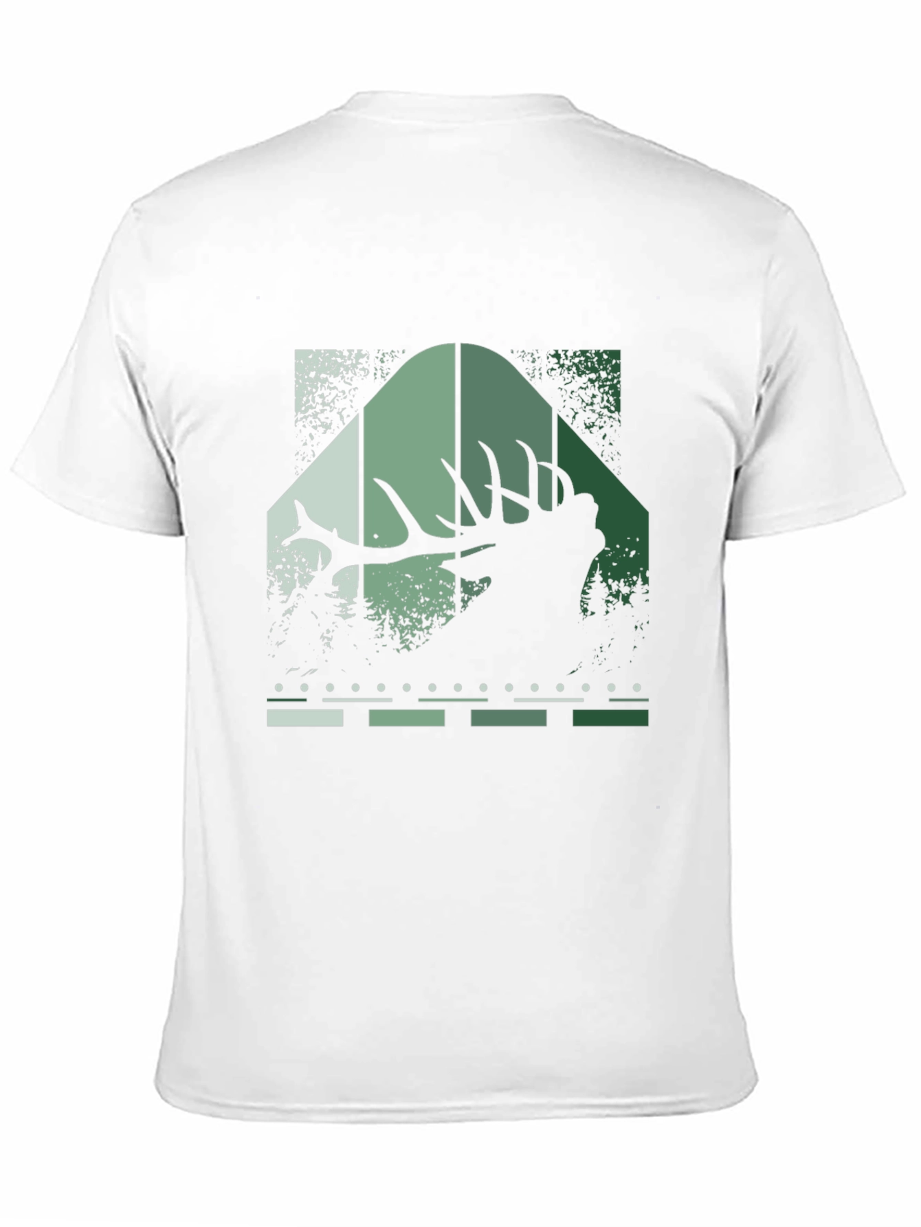 Elk Silhouette Graphic Print Tee - Nature Inspired Style