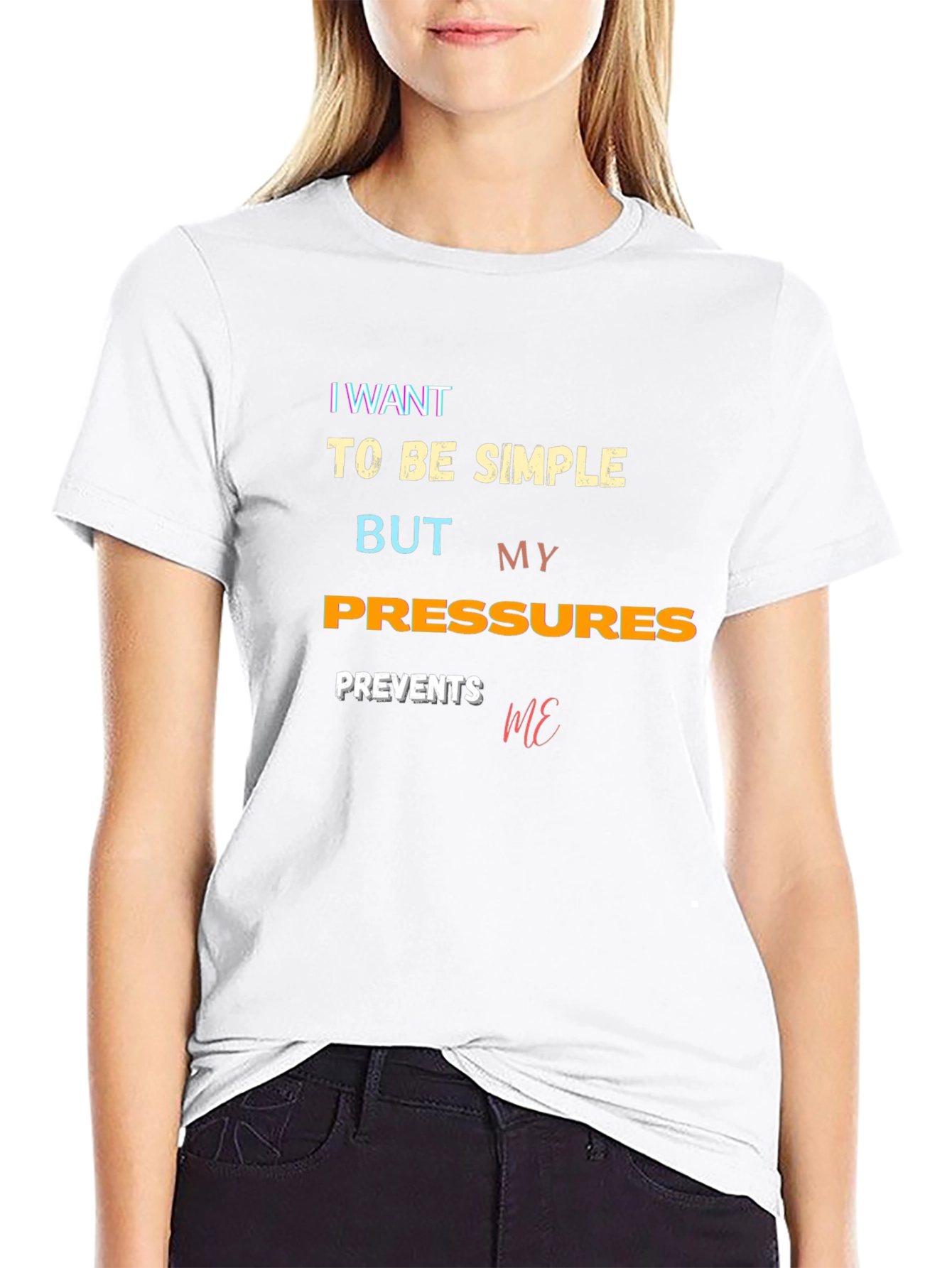 Simple Pressures Graphic Tee - Trendy Style