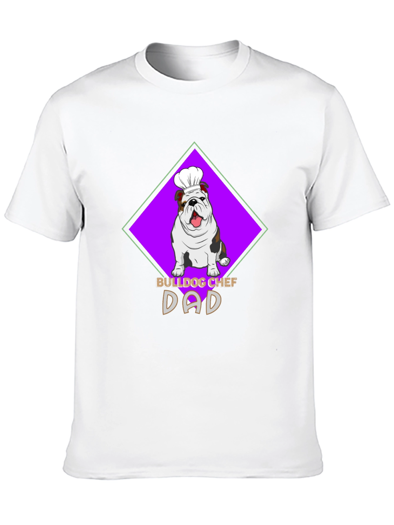 Bulldog Chef Dad Black T-Shirt