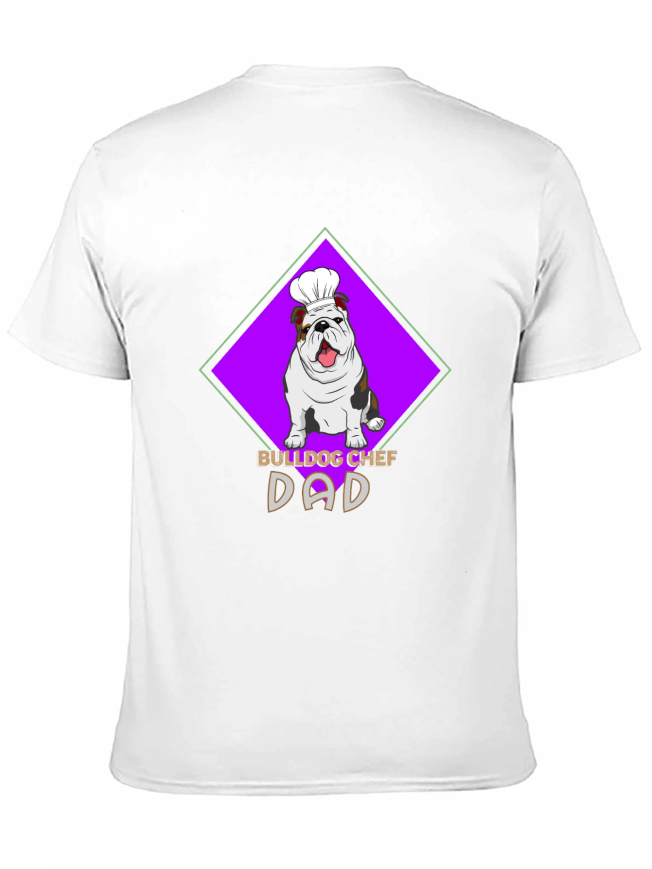Bulldog Chef Dad Black T-Shirt