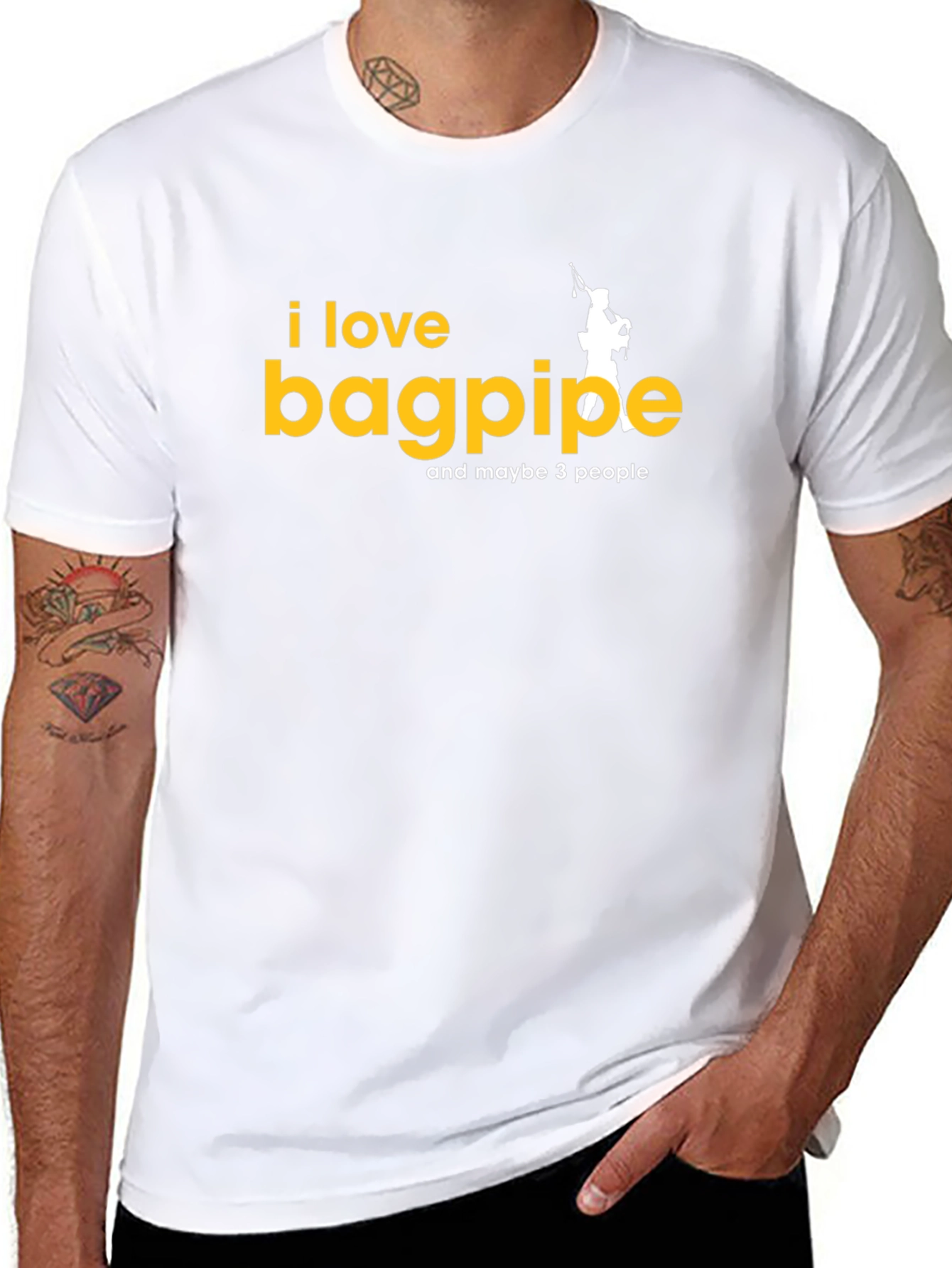 I Love Bagpipes T-Shirt - Funny Musician Tee