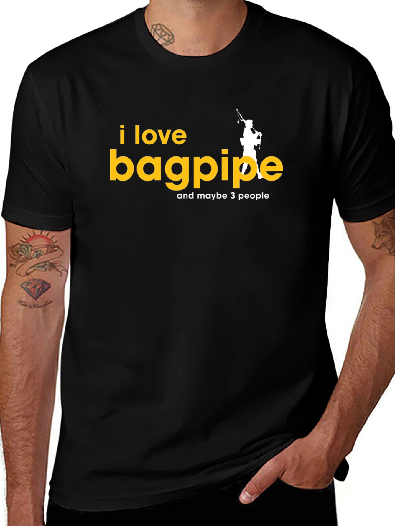 I Love Bagpipes T-Shirt - Funny Musician Tee