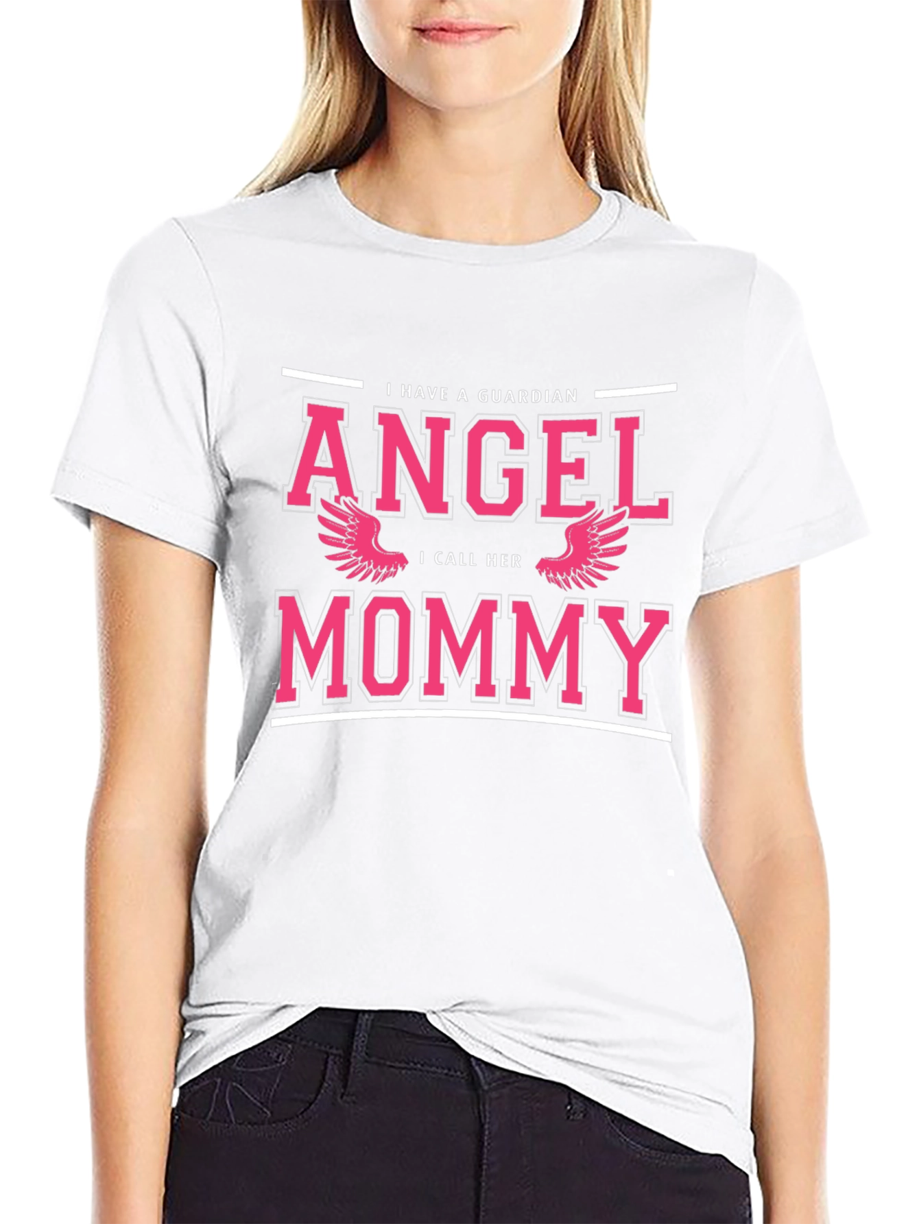 Guardian Angel Mommy Graphic T-Shirt