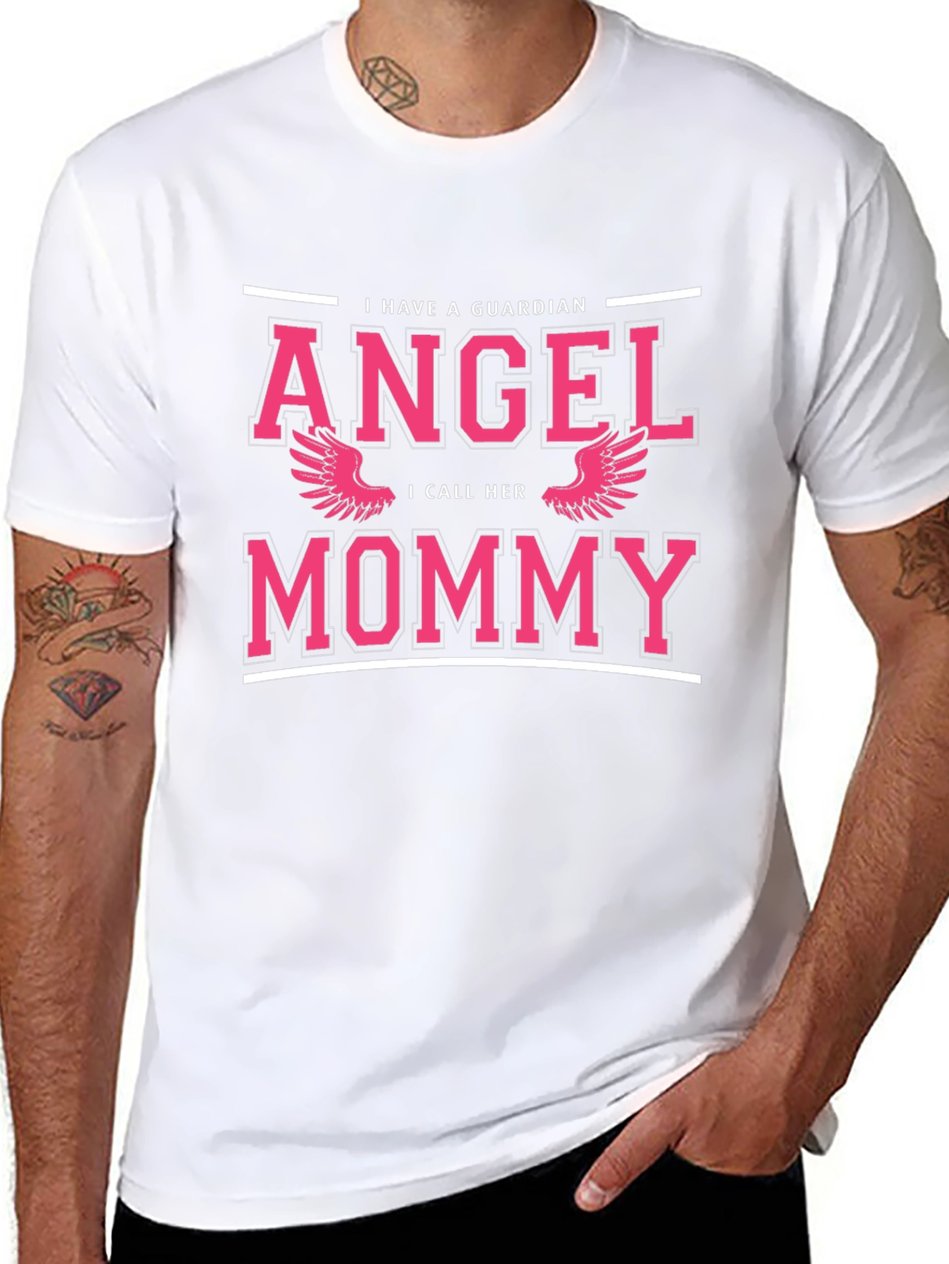 Guardian Angel Mommy Graphic T-Shirt