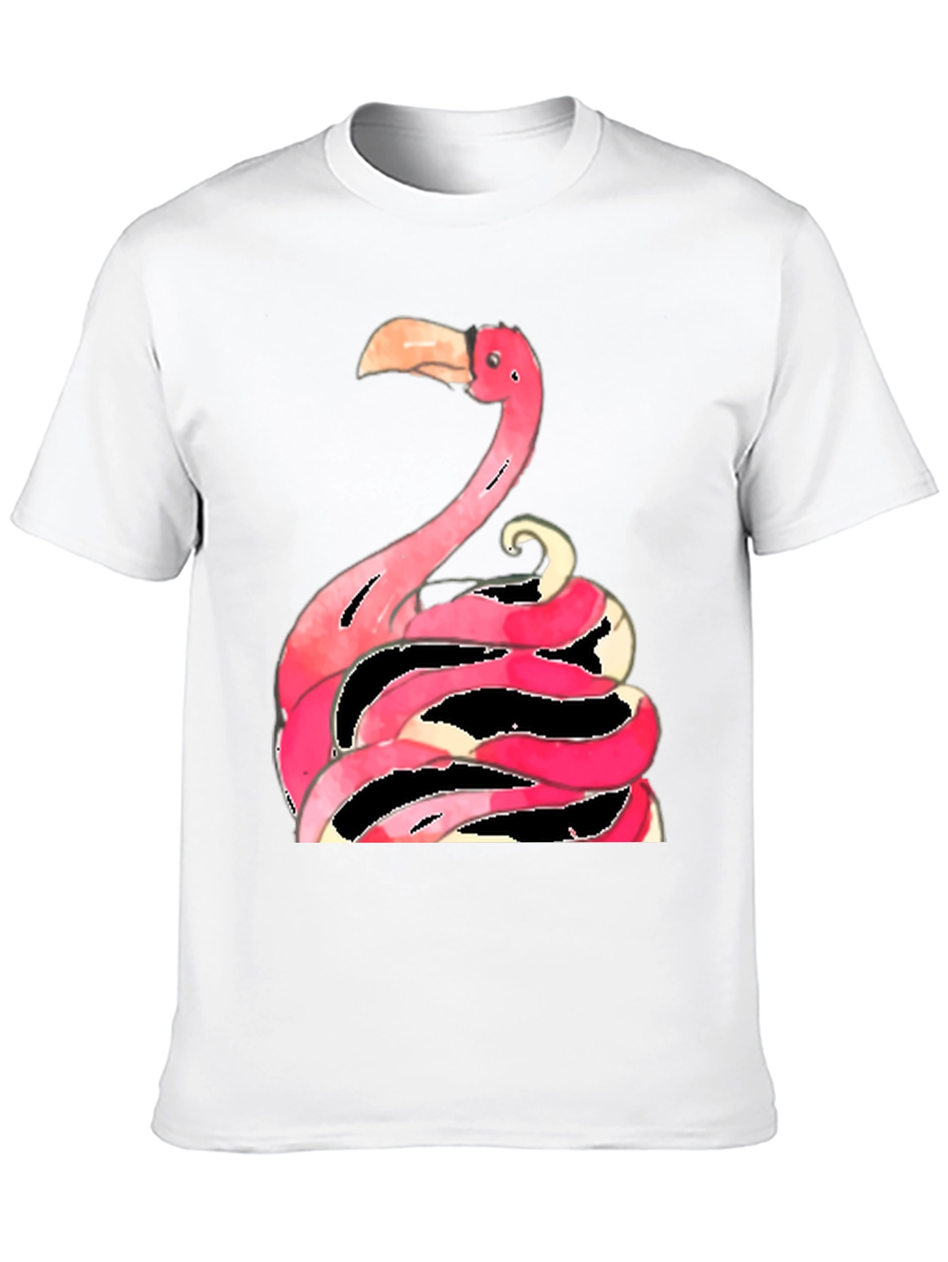 Flamingo Graphic Tee - Quirky Black T-Shirt