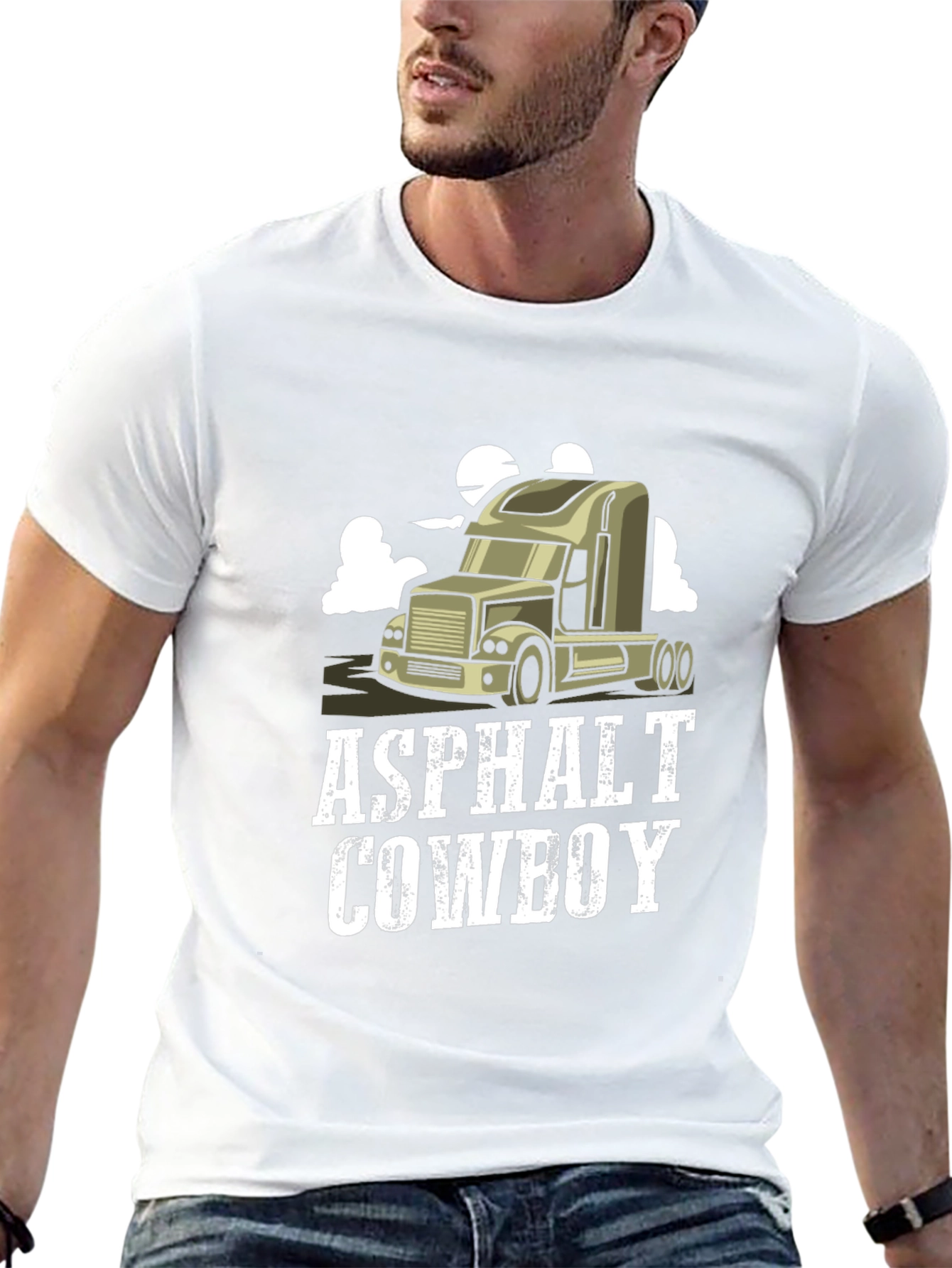 Asphalt Cowboy Graphic Tee - Trucker Style