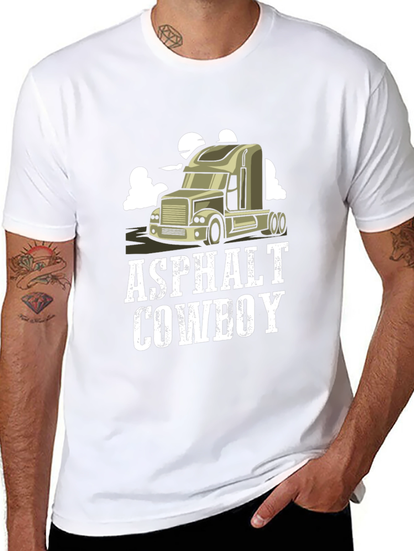 Asphalt Cowboy Graphic Tee - Trucker Style