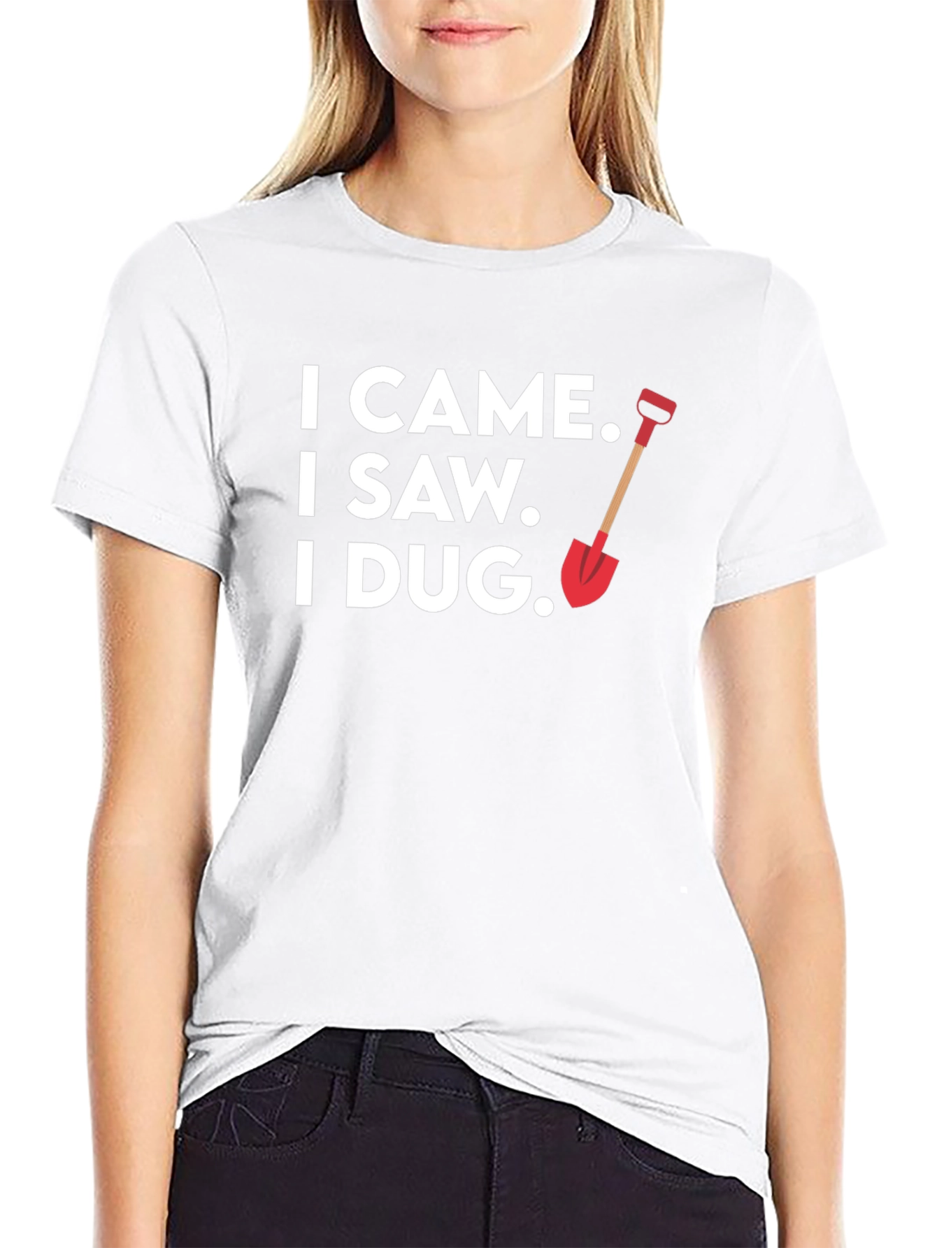 I Came I Saw I Dug Black Graphic T-Shirt
