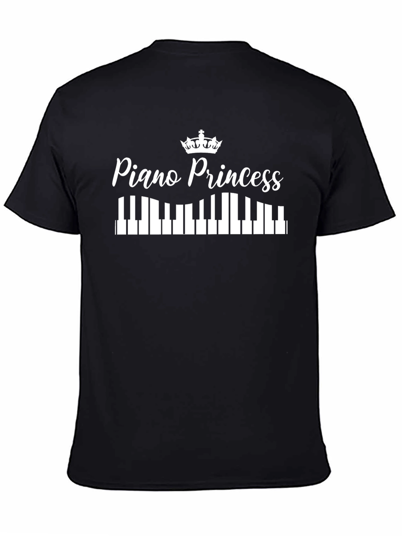 Piano Princess Black Graphic Tee Shirt