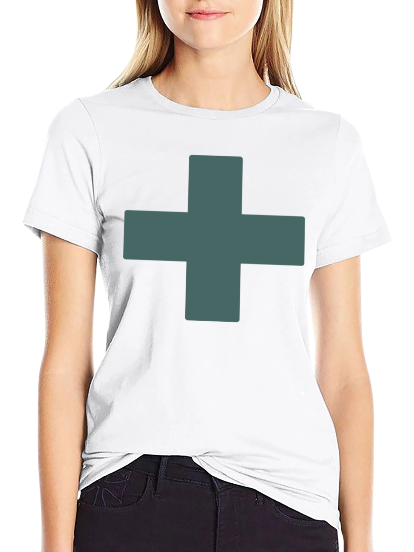 Plus Sign Black T-Shirt