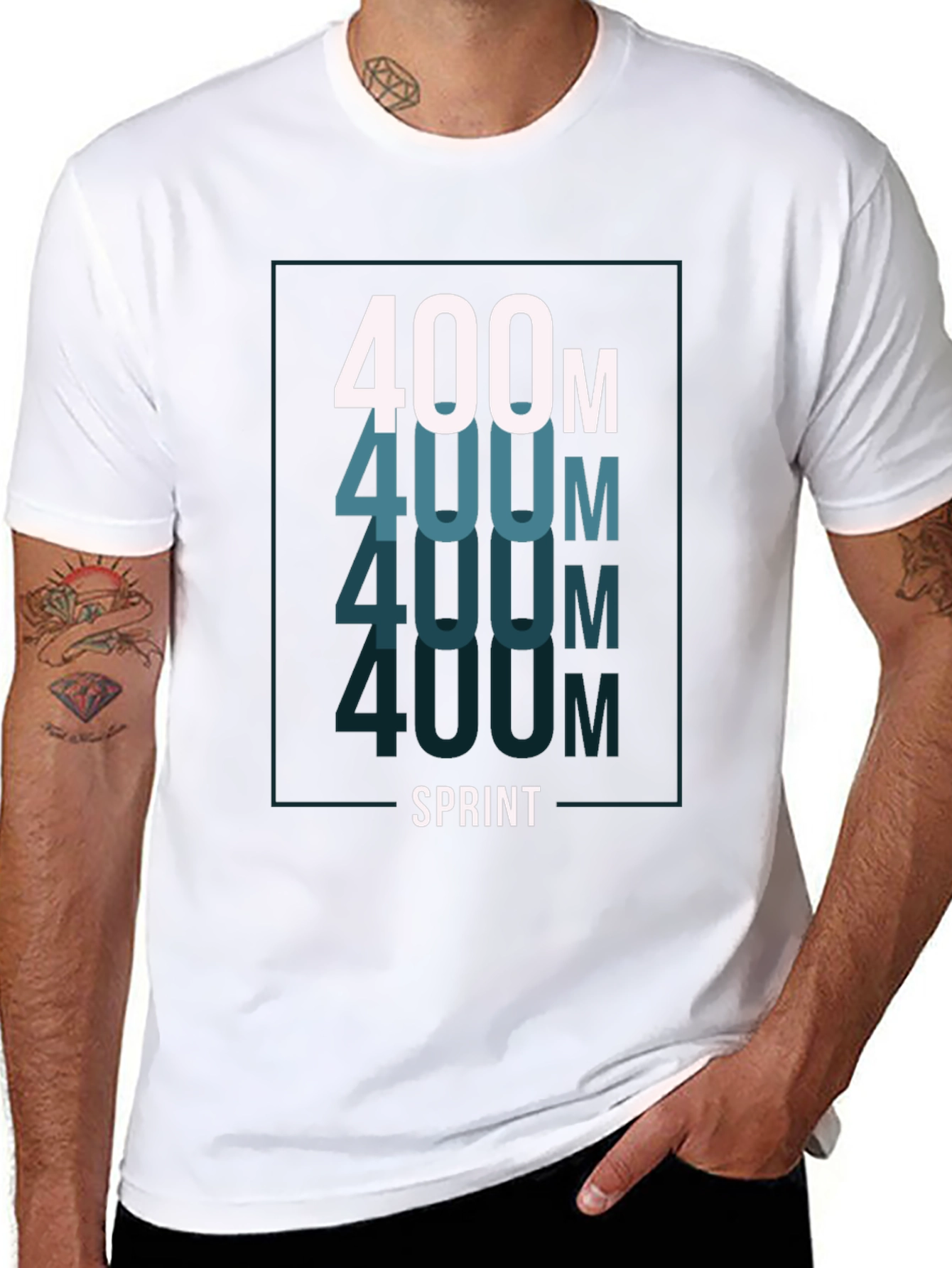 400M Sprint Graphic Tee - Athlete Running Shirt
