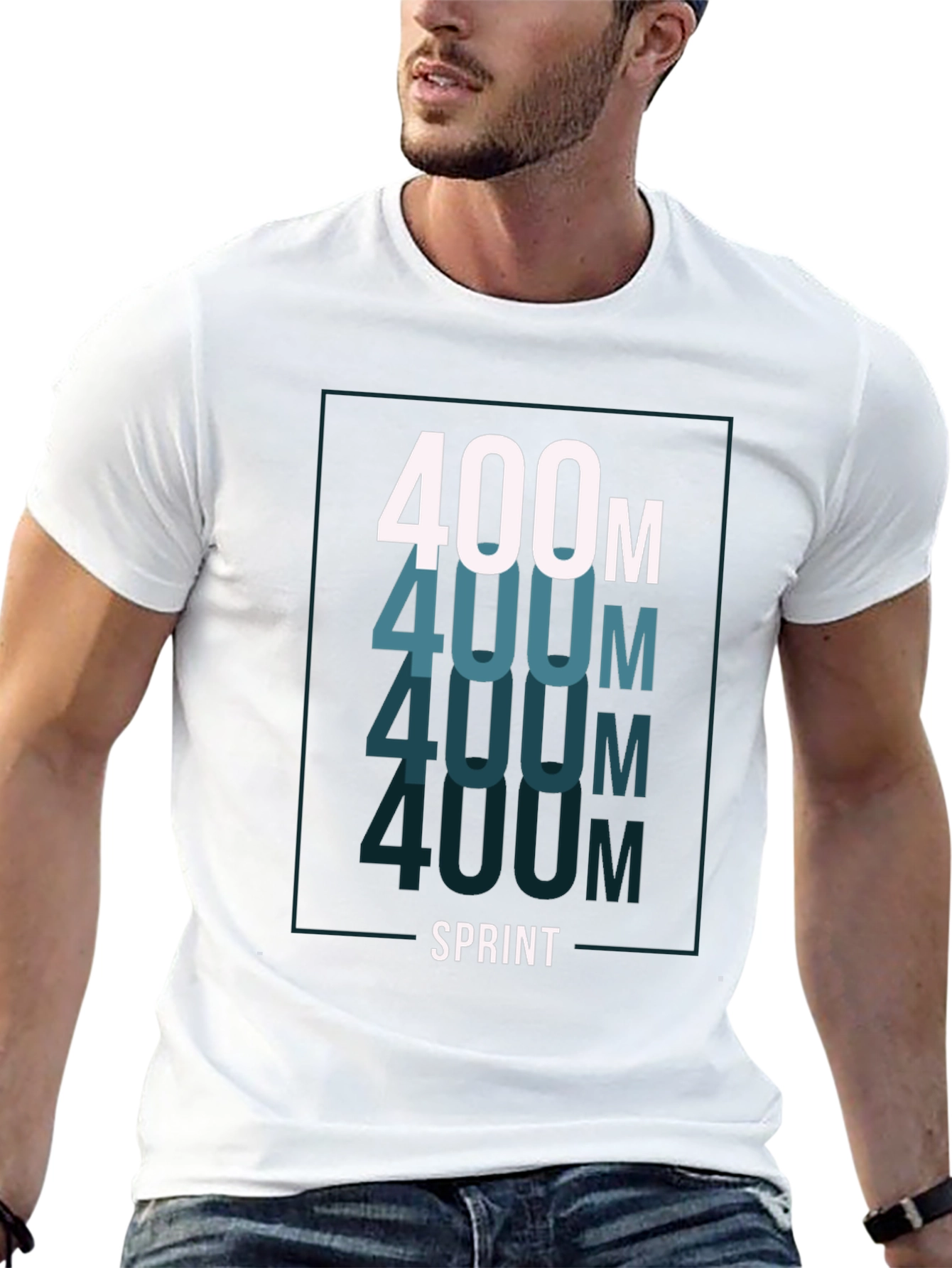 400M Sprint Graphic Tee - Athlete Running Shirt