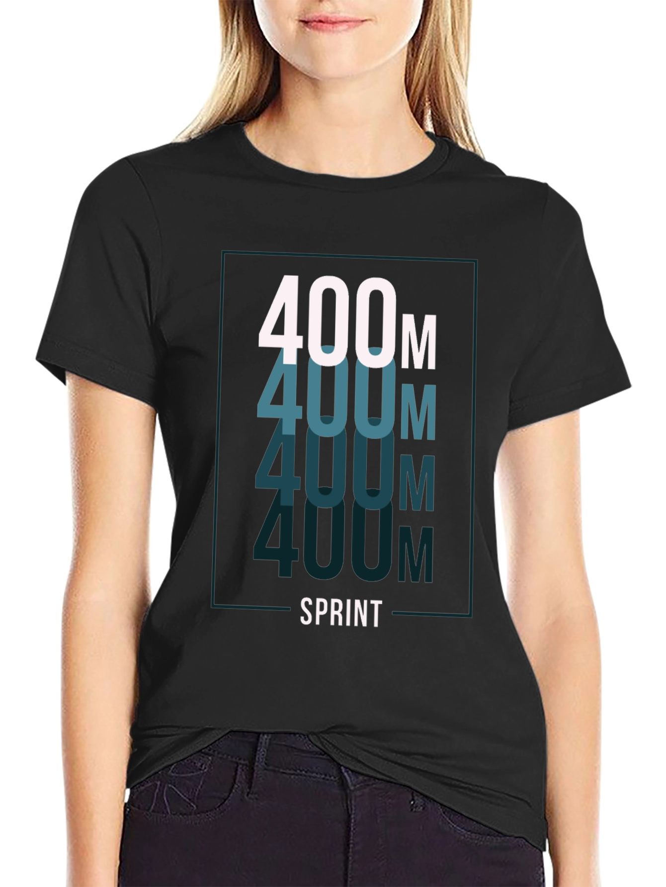 400M Sprint Graphic Tee - Athlete Running Shirt