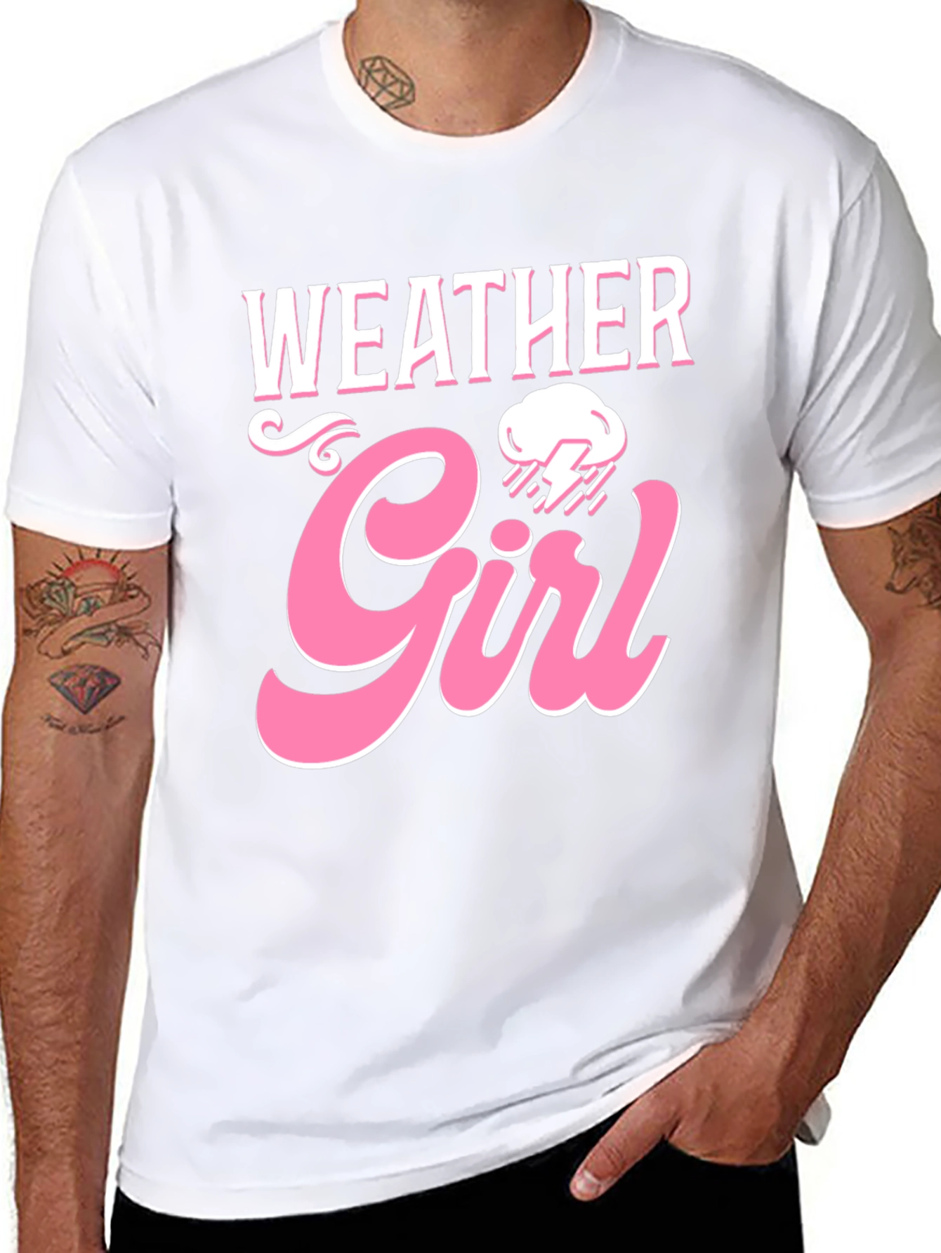 Weather Girl Graphic Tee - Trendy Womens Black T-Shirt