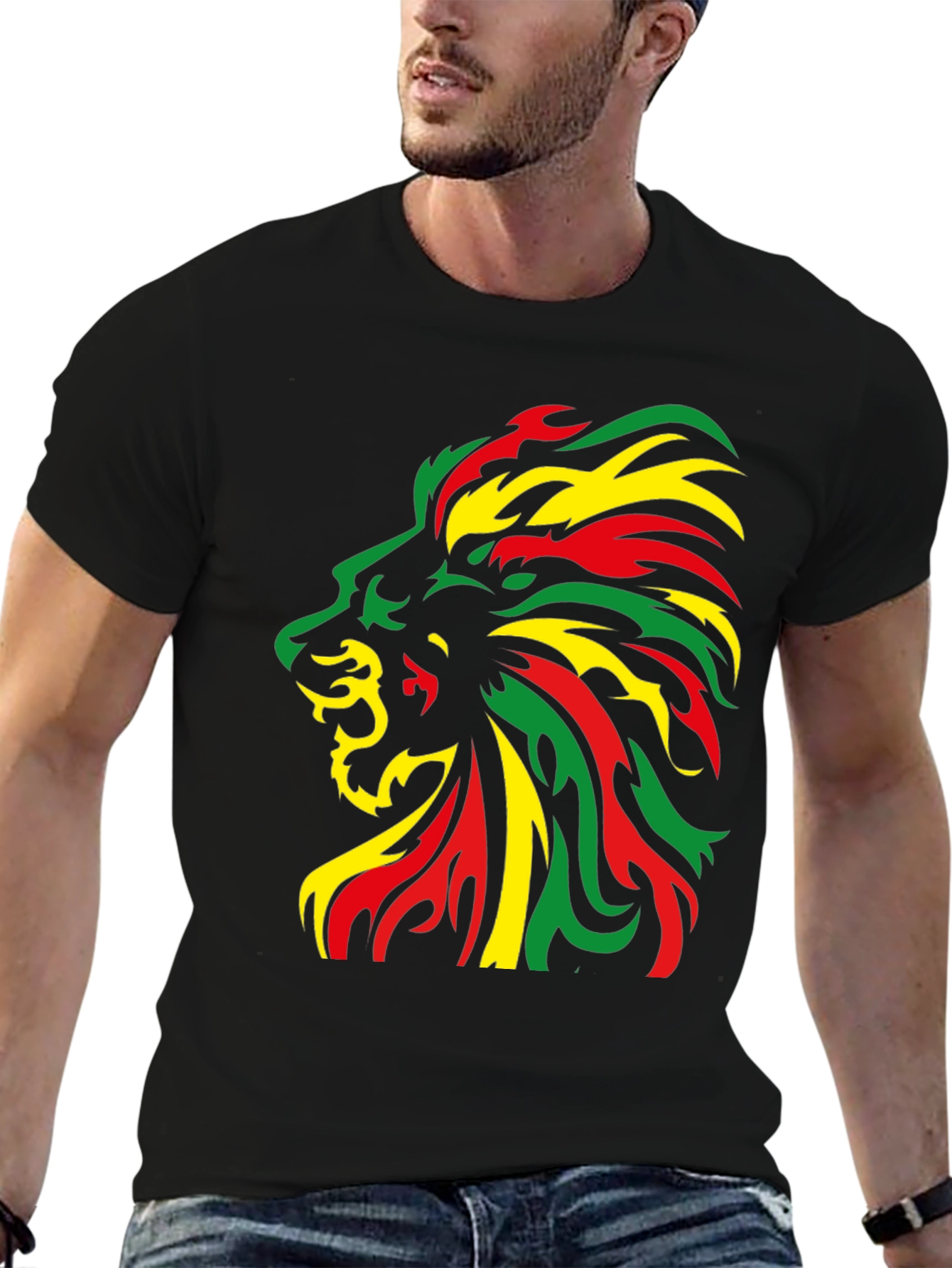 Rasta Lion Black T-Shirt