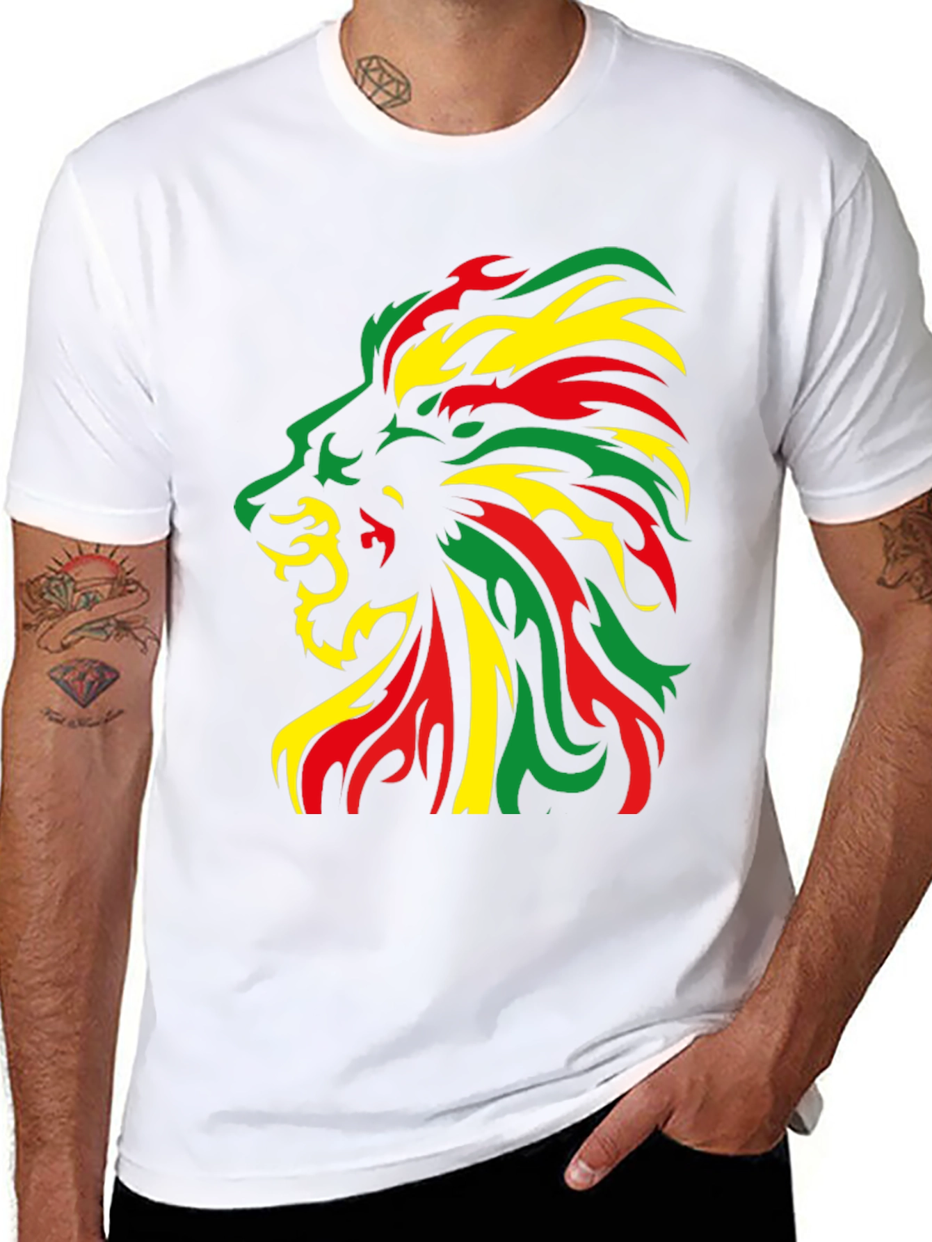 Rasta Lion Black T-Shirt