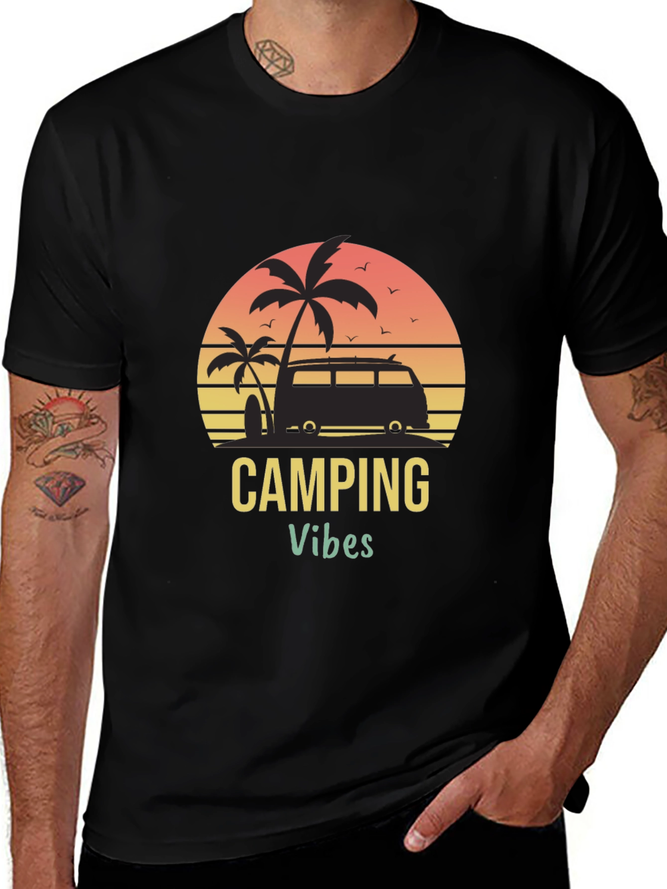Camping Vibes Graphic T-Shirt