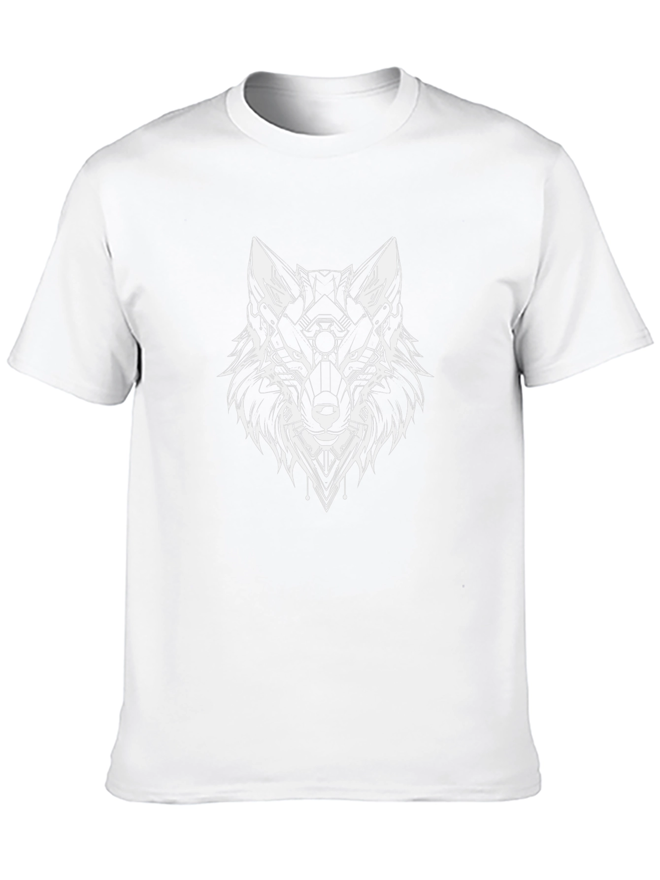 Cyberpunk Wolf Graphic Tee - Black