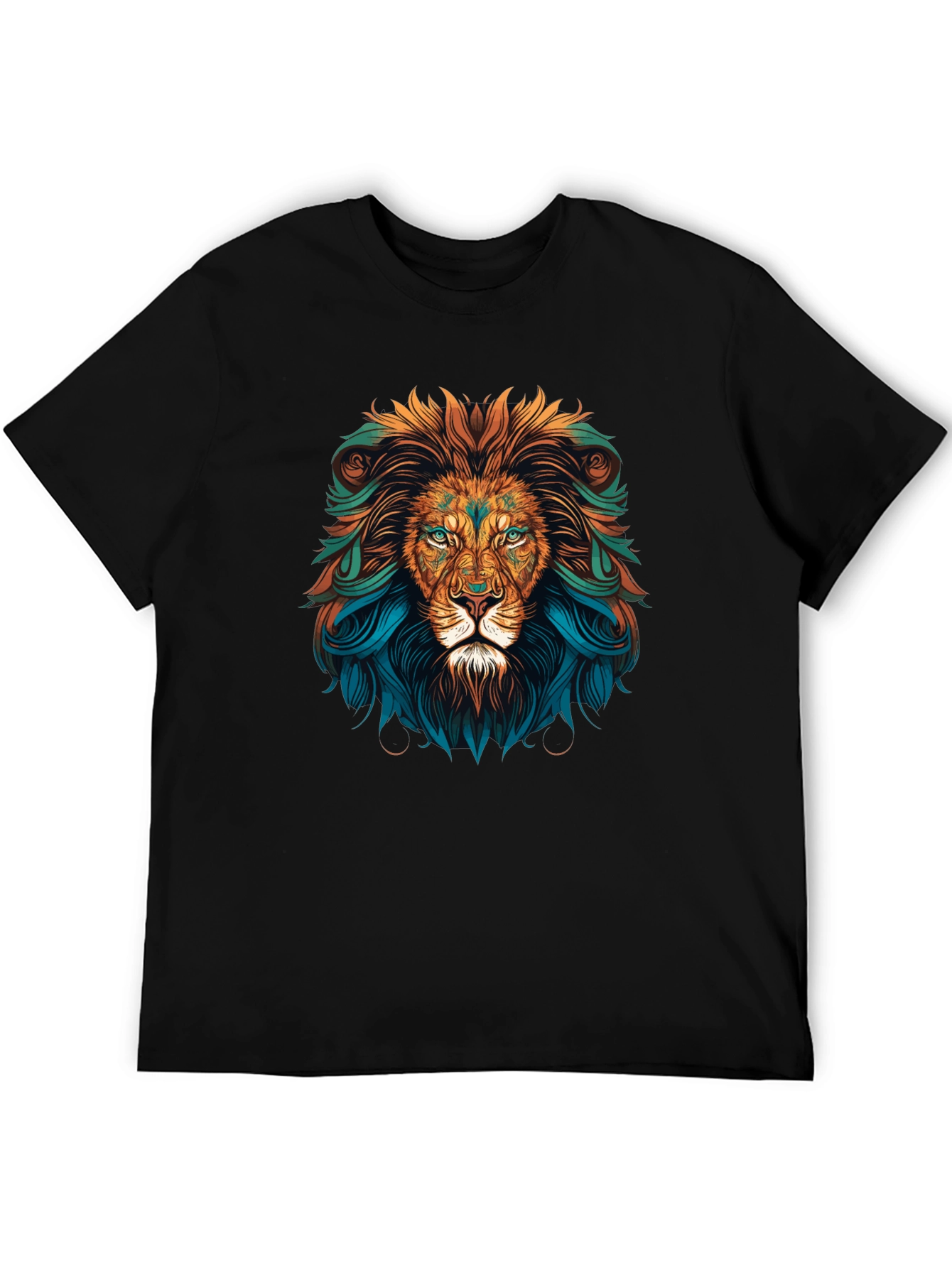 Lion Head Graphic Tee - Bold Artistic Design