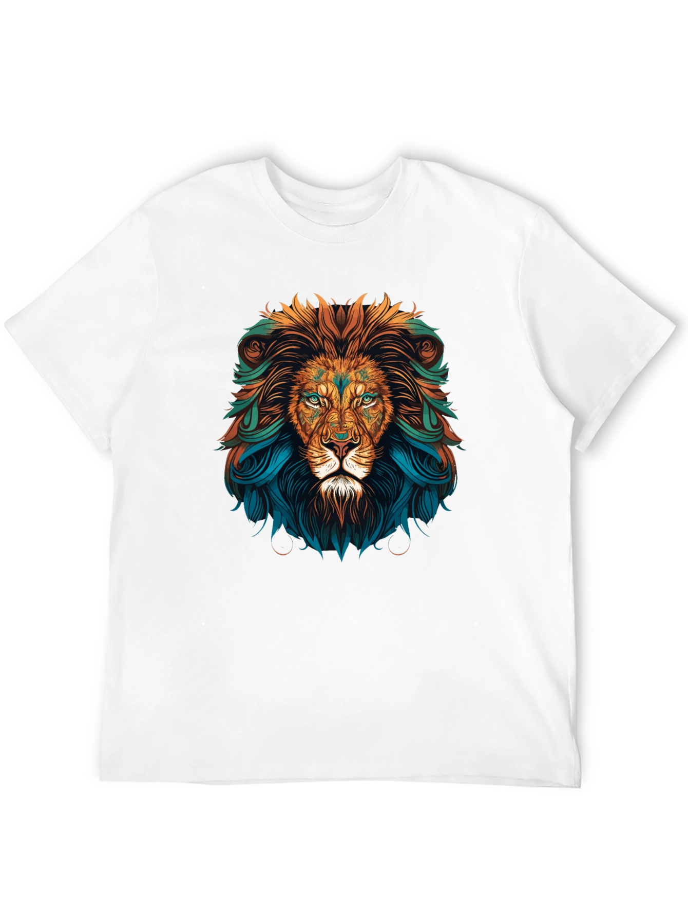 Lion Head Graphic Tee - Bold Artistic Design