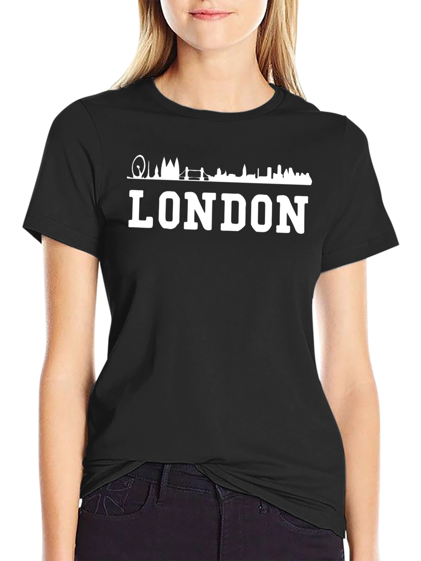 London Skyline Mens Black Graphic Tee