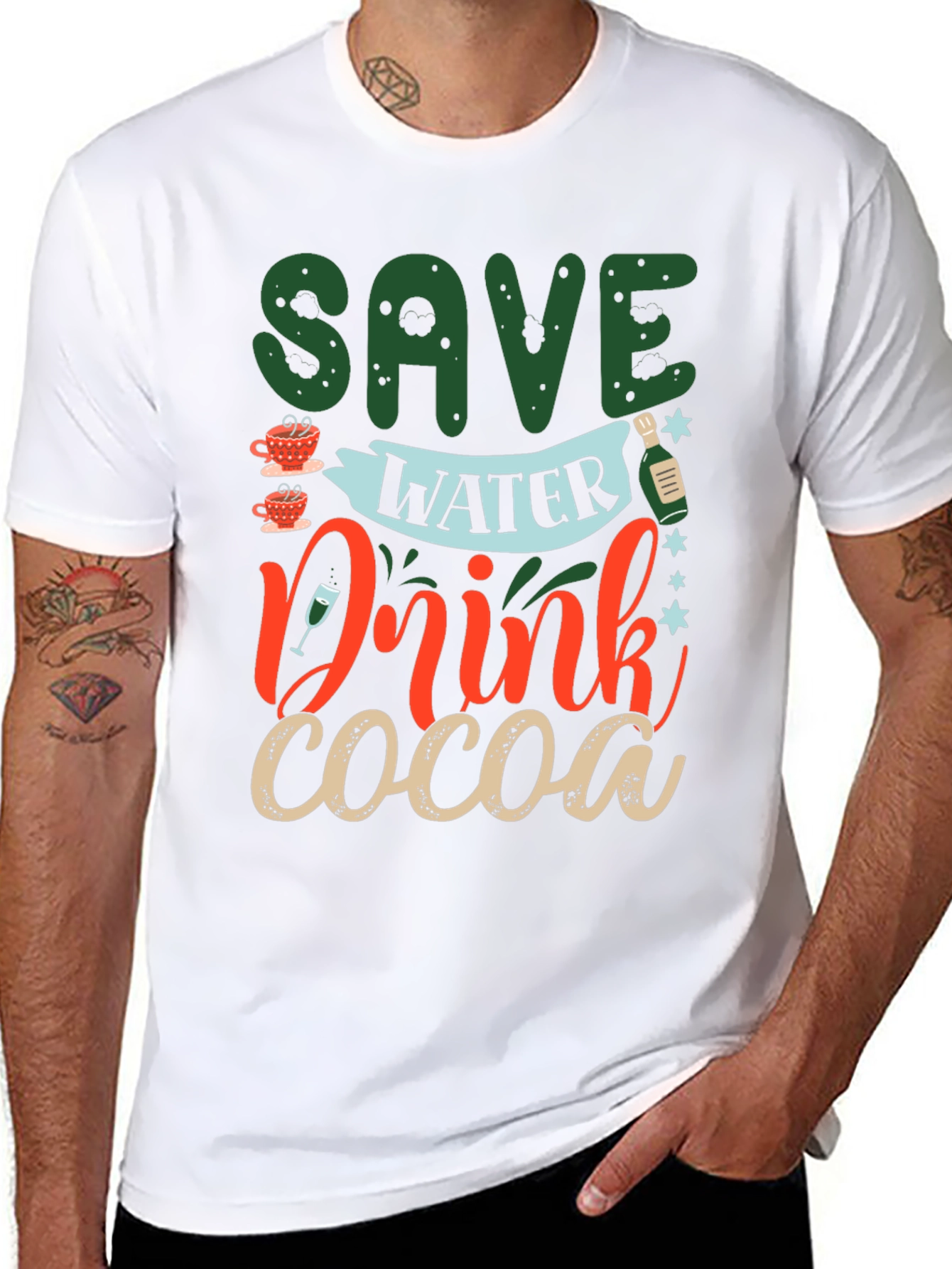 Save Water Drink Cocoa Graphic Tee