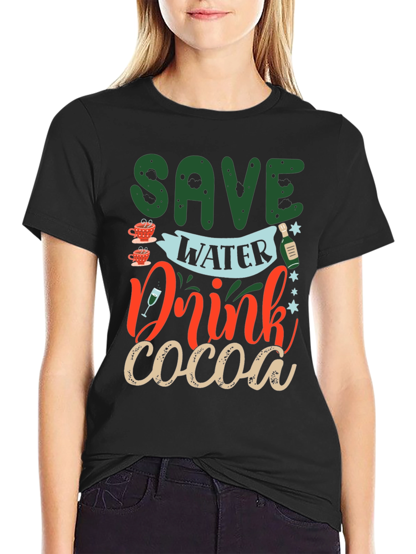 Save Water Drink Cocoa Graphic Tee