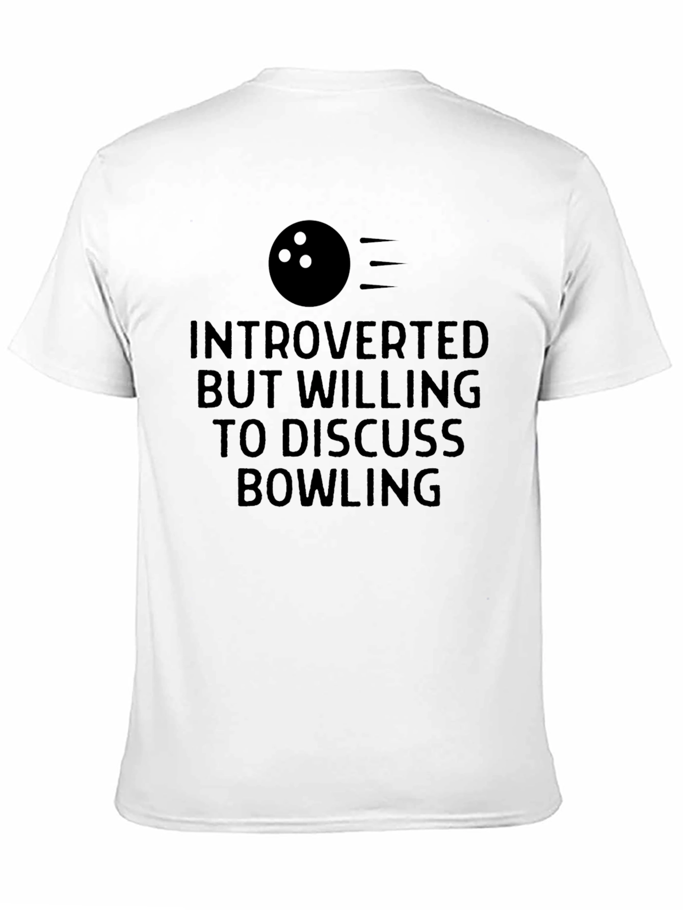 Introverted Bowling T-Shirt: Black Cotton Tee