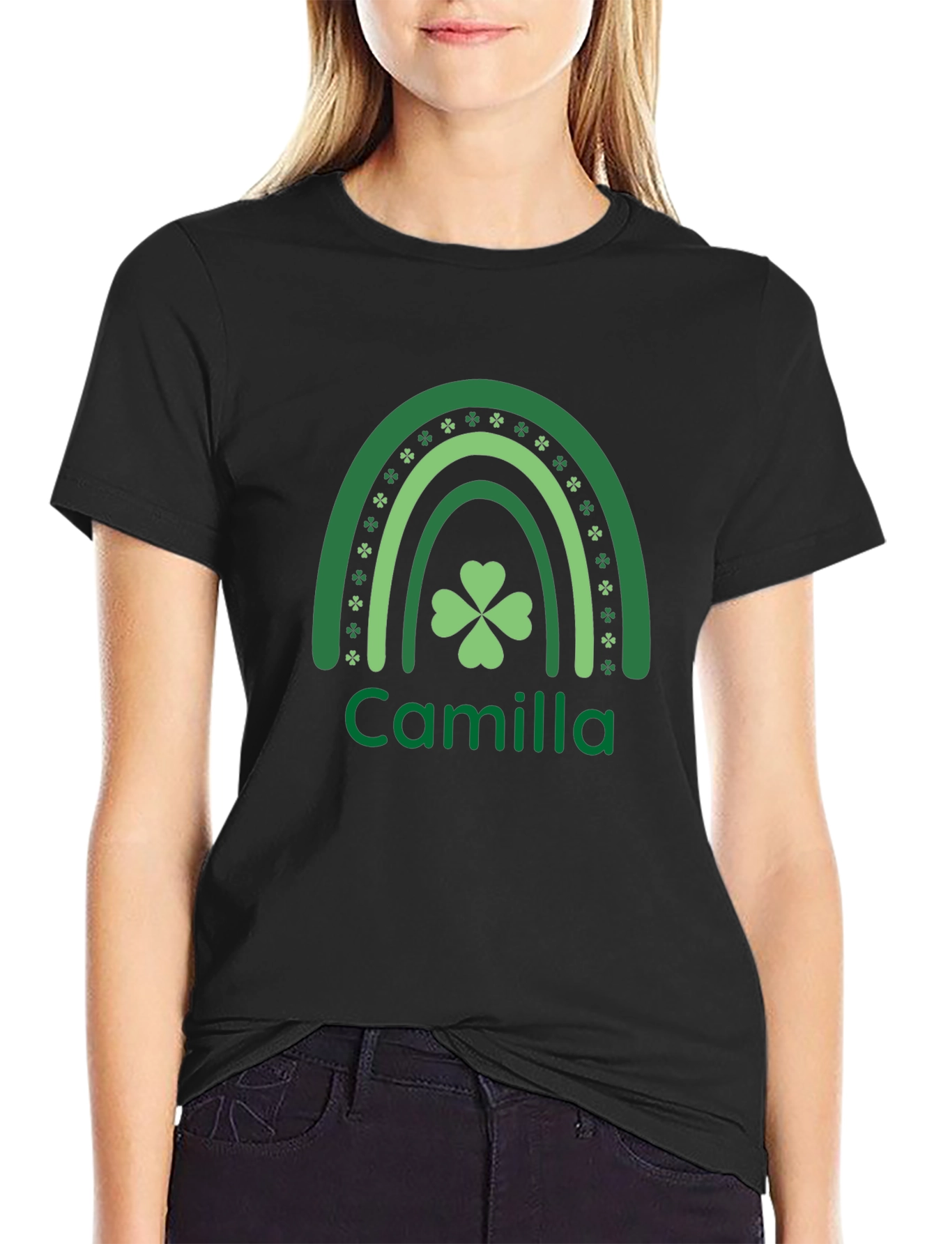 Camilla St. Patricks Day Rainbow Clover T-Shirt
