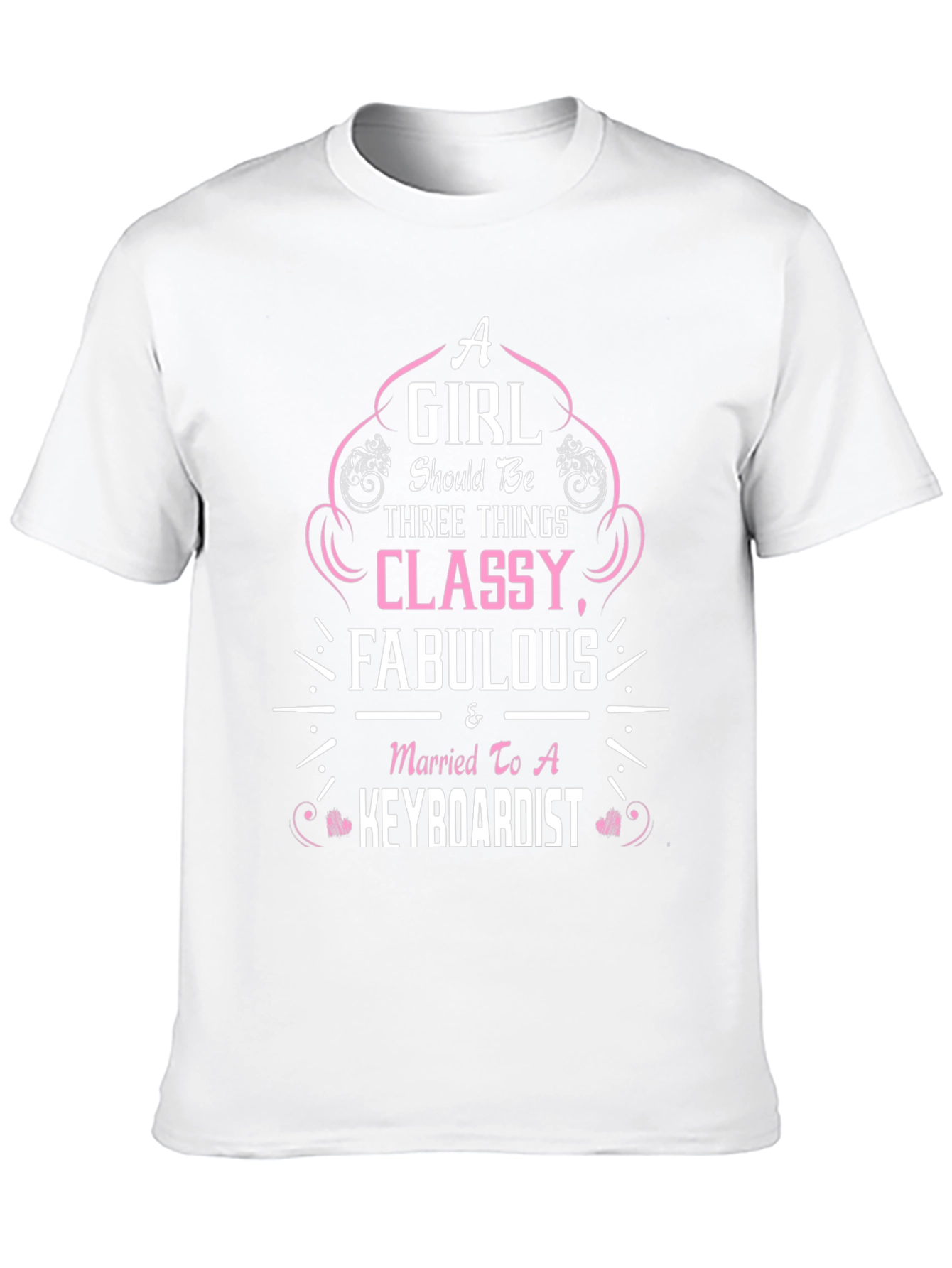 Classy Keyboardist Wife Black T-Shirt