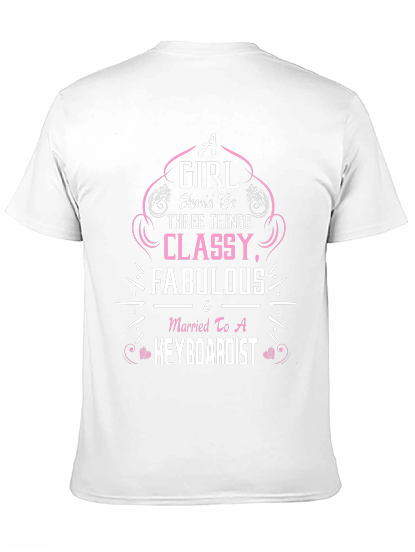 Classy Keyboardist Wife Black T-Shirt