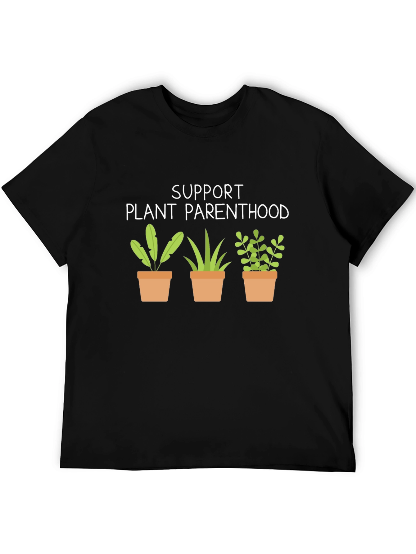 Support Plant Parenthood Black Graphic T-Shirt