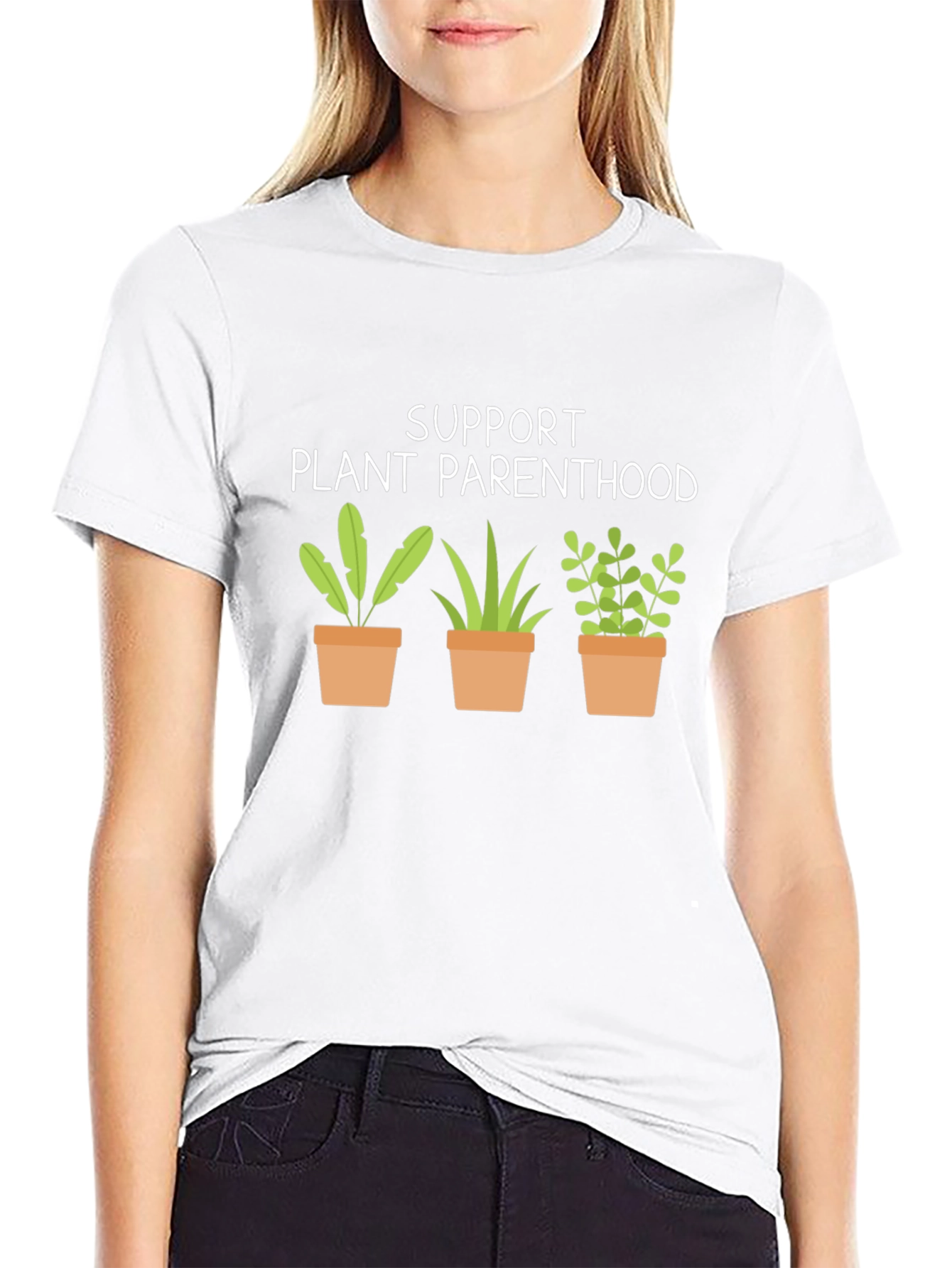 Support Plant Parenthood Black Graphic T-Shirt