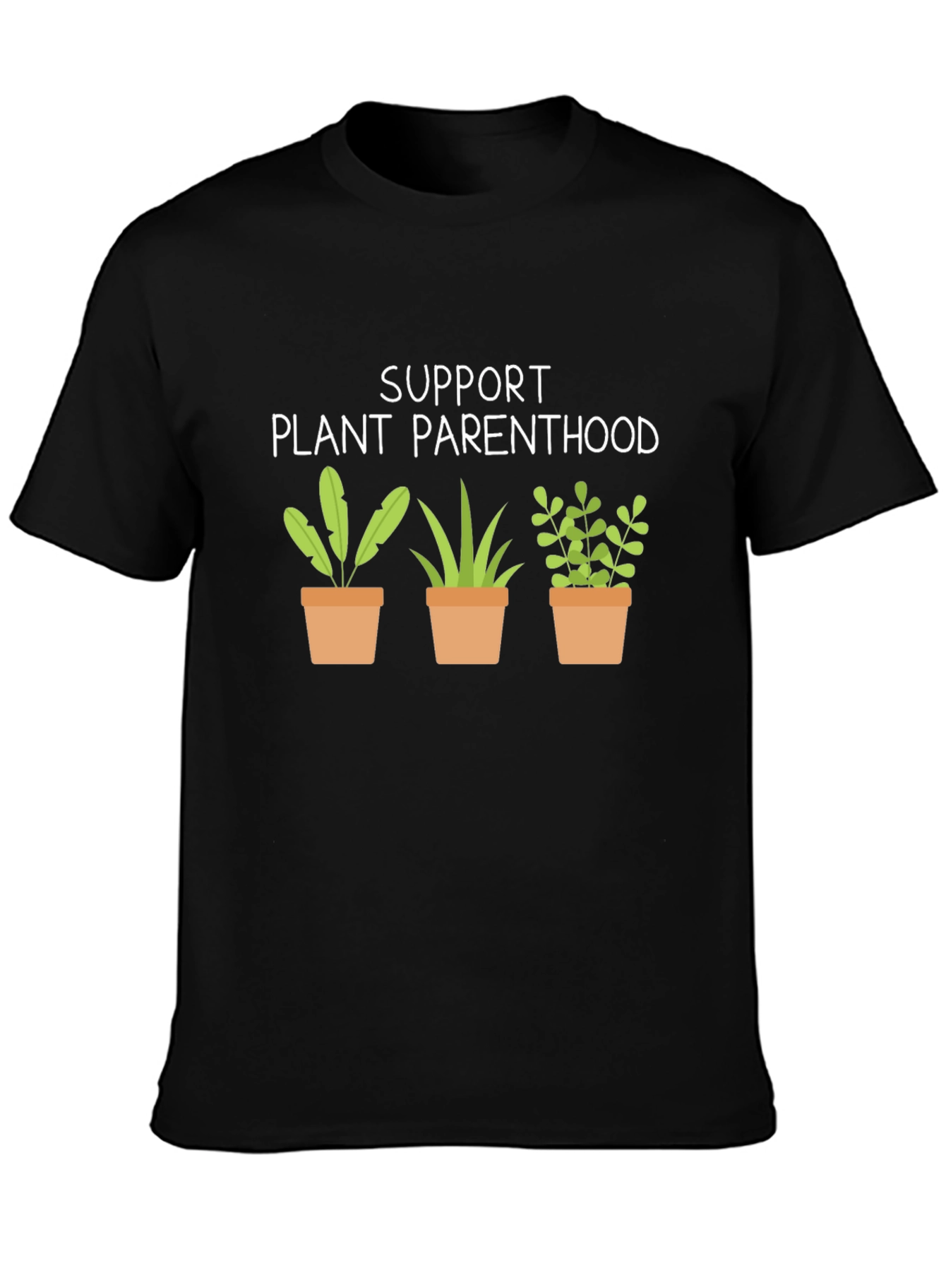 Support Plant Parenthood Black Graphic T-Shirt