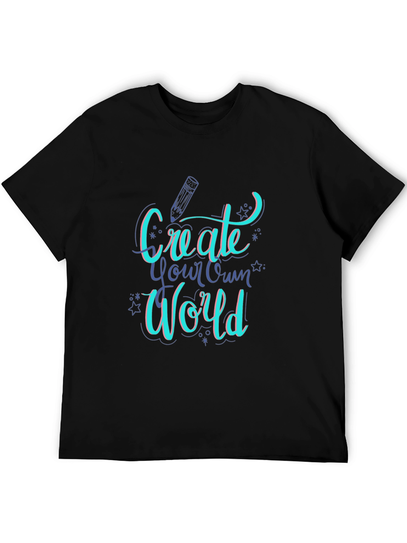 Create Your Own World Graphic Tee - Black