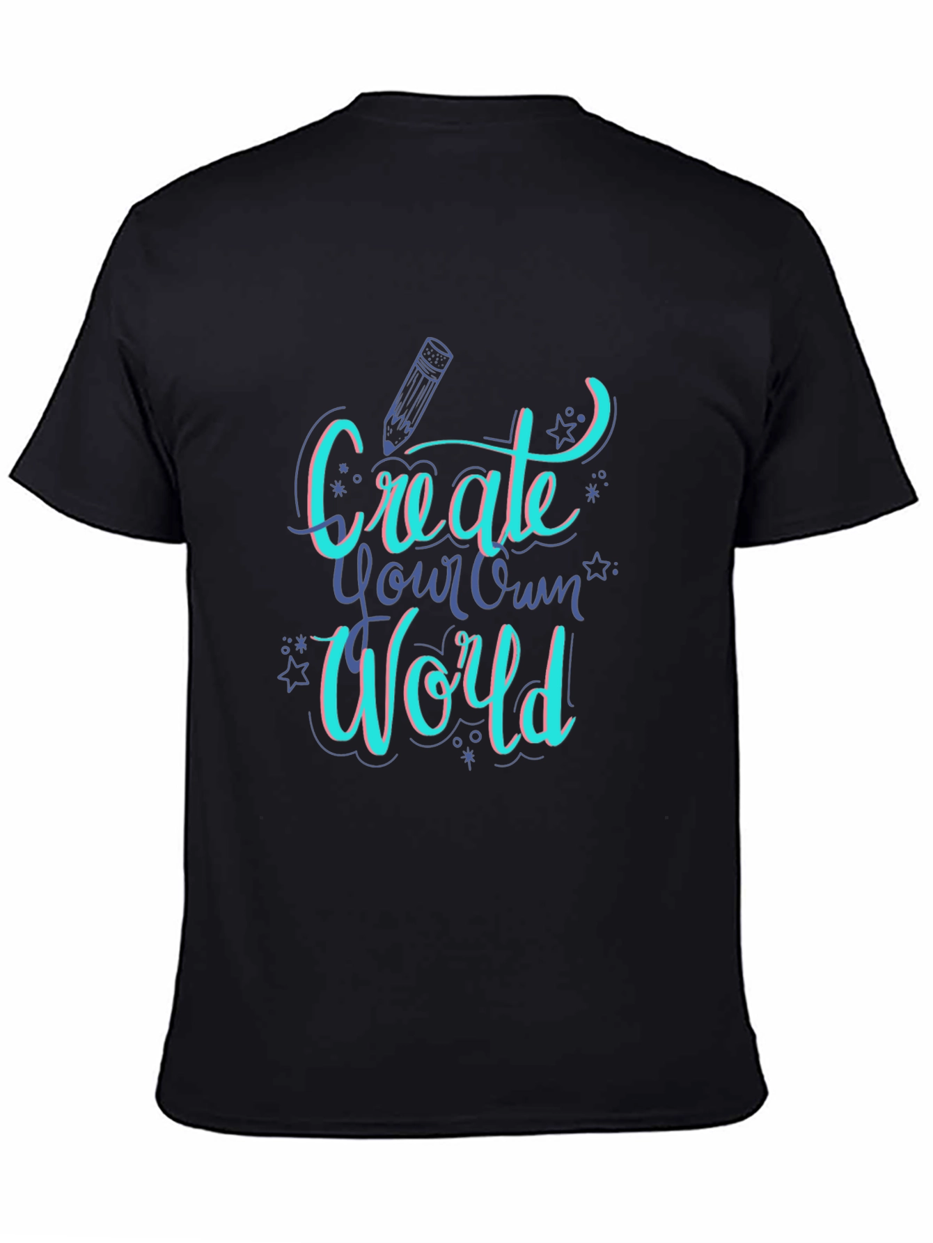 Create Your Own World Graphic Tee - Black