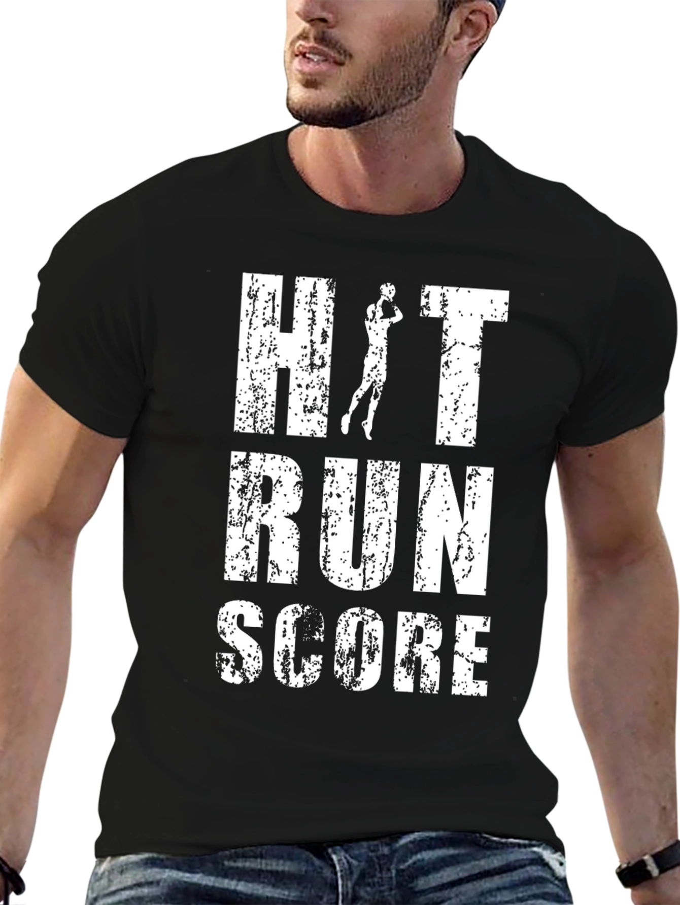 Hit Run Score Baseball T-Shirt