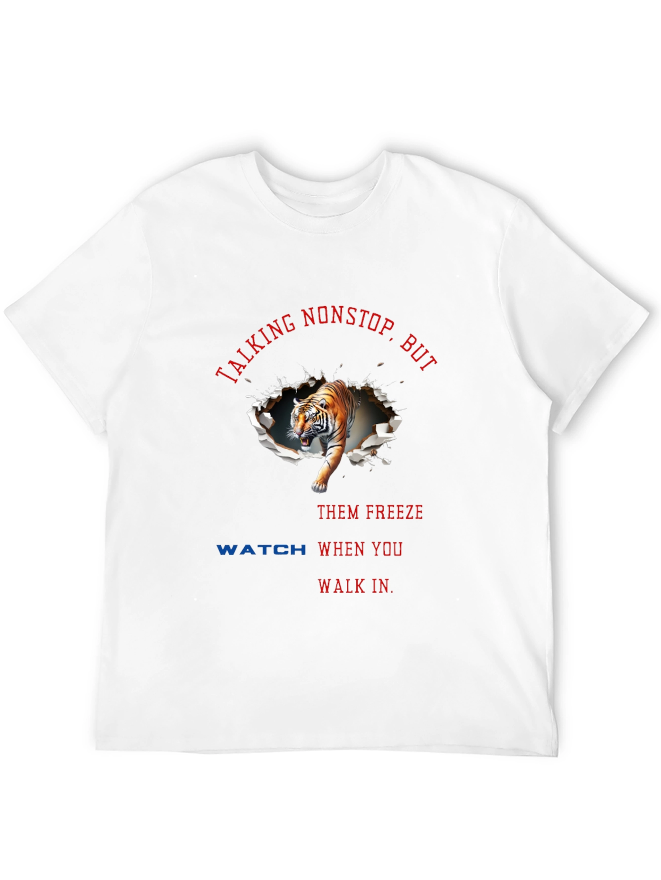 Talking Nonstop Tiger Graphic T-Shirt