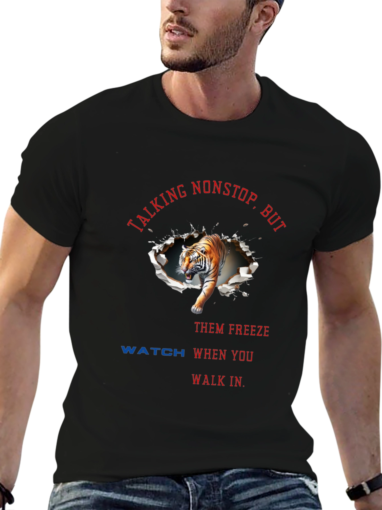 Talking Nonstop Tiger Graphic T-Shirt