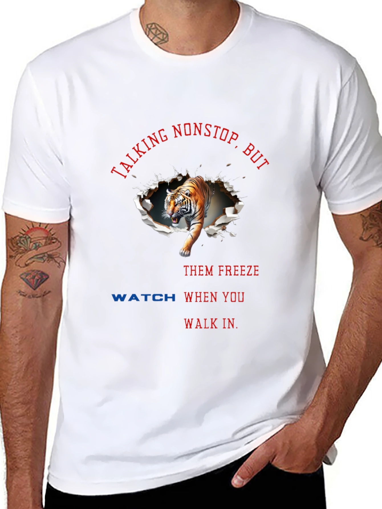 Talking Nonstop Tiger Graphic T-Shirt