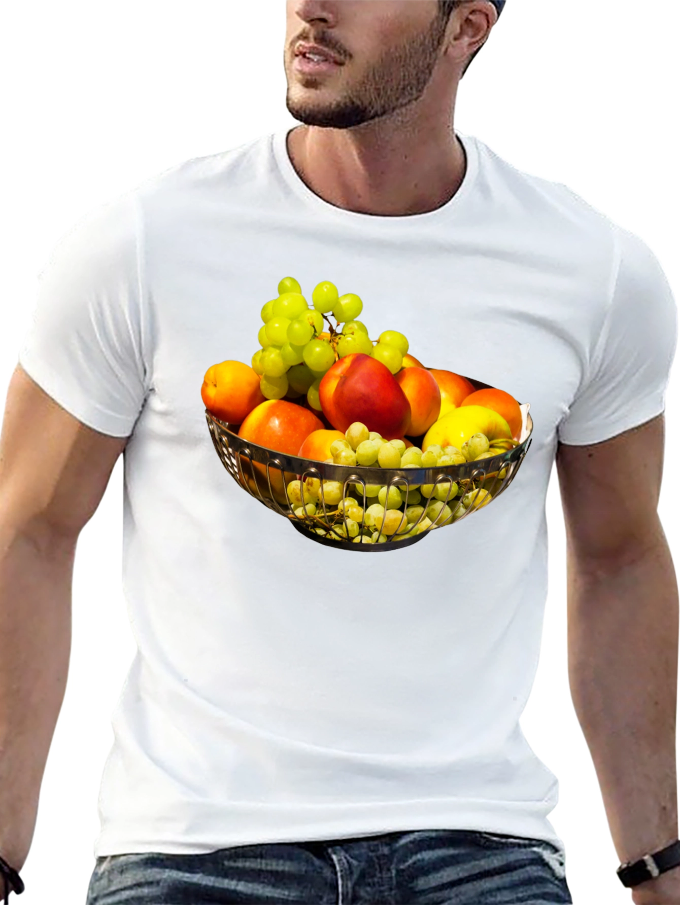 Fruit Bowl Graphic Tee - Stylish Black T-Shirt