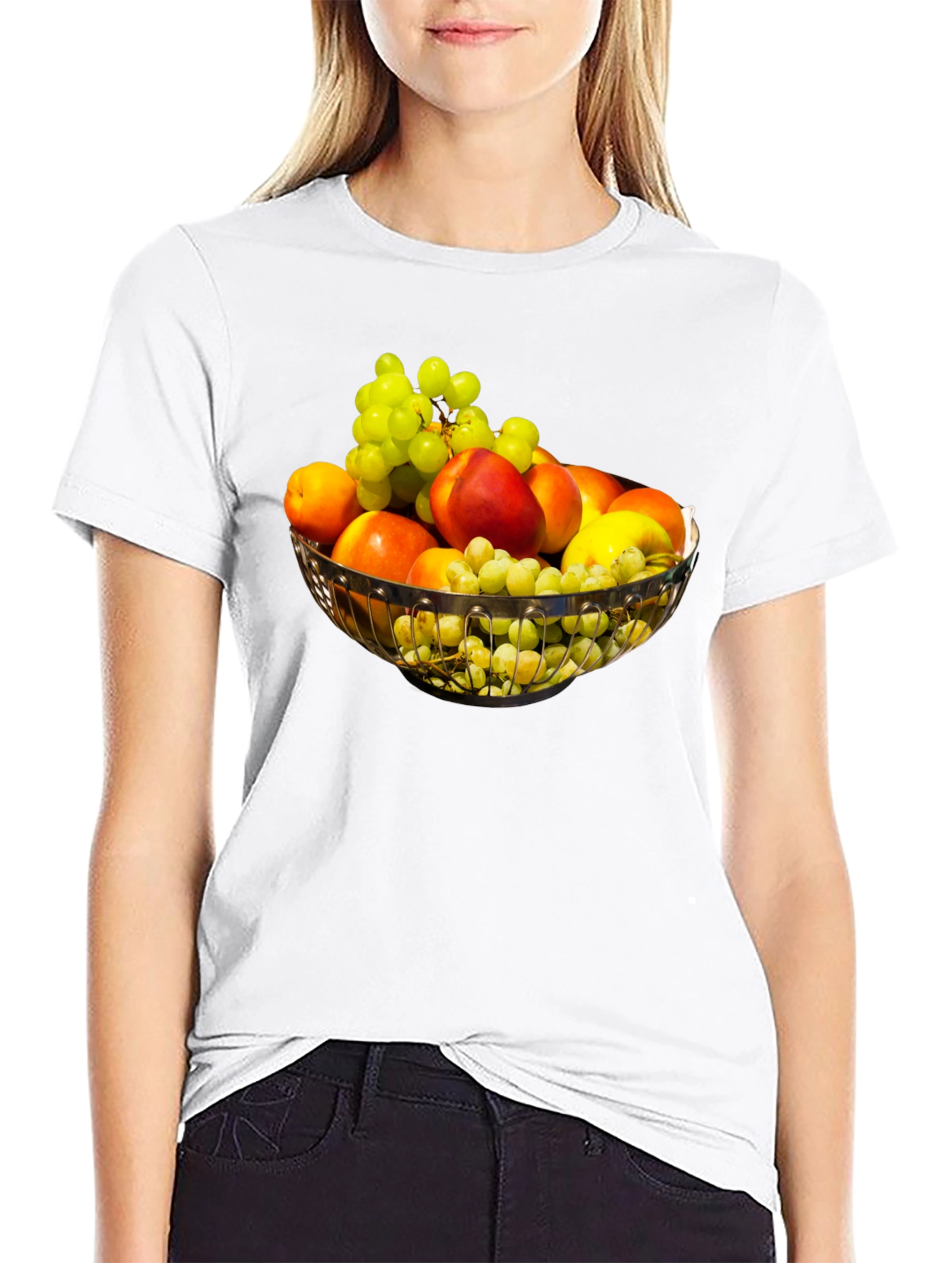 Fruit Bowl Graphic Tee - Stylish Black T-Shirt