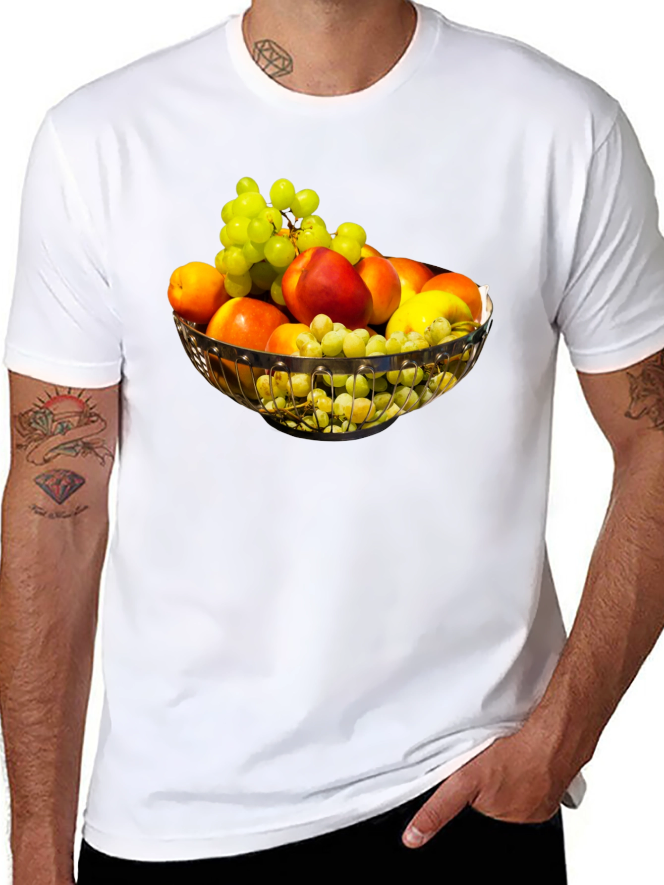 Fruit Bowl Graphic Tee - Stylish Black T-Shirt